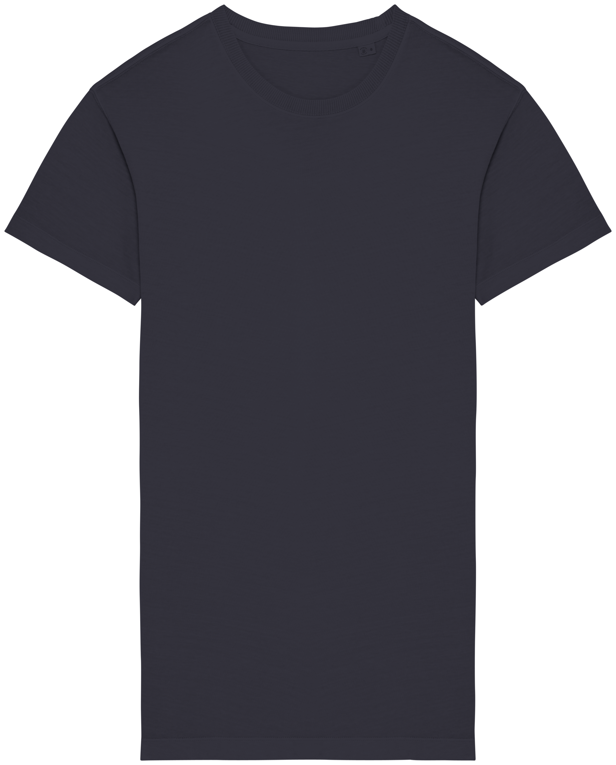 Vestido t-shirt eco-responsável com aspecto lavado de senhora — Cinza Frente