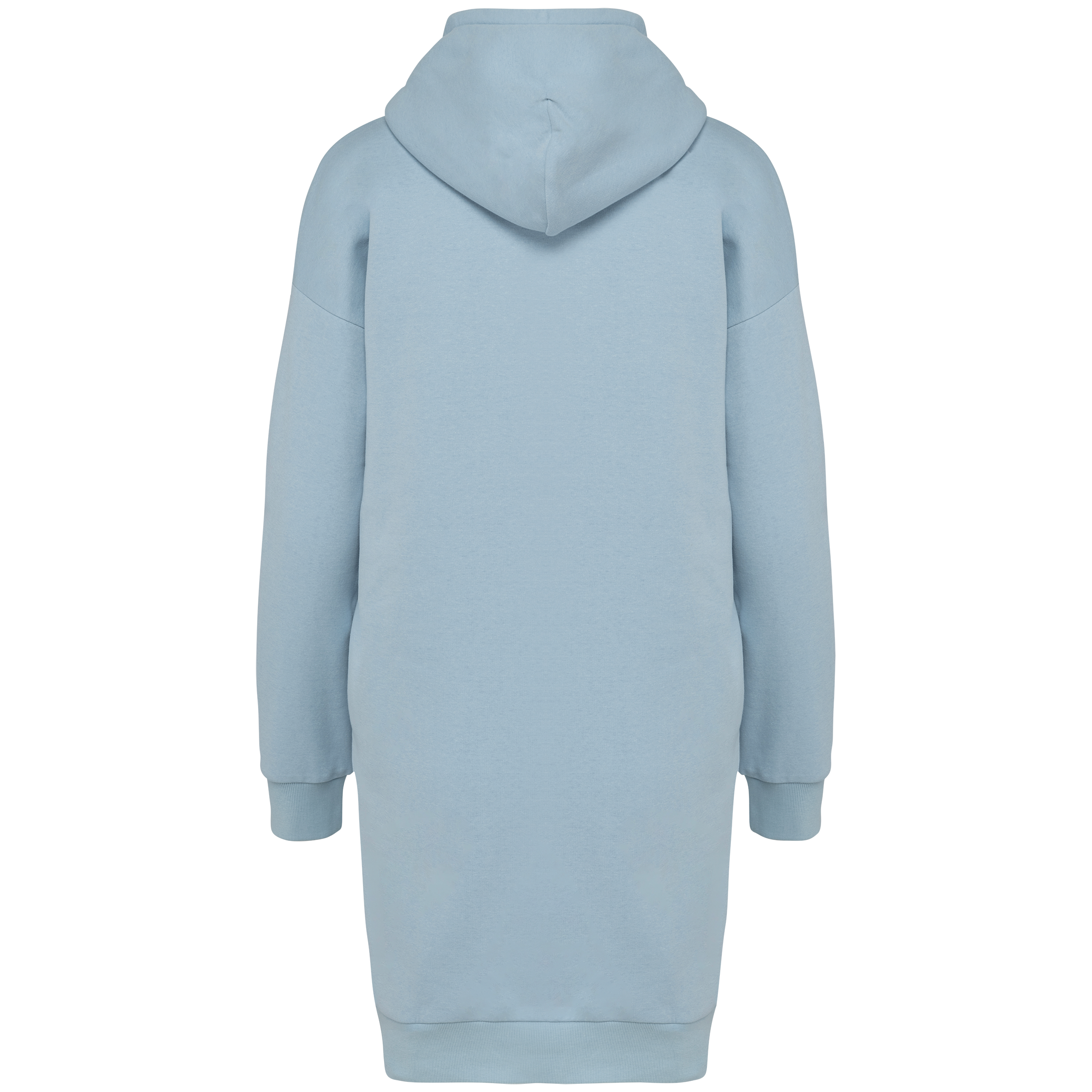 Vestido sweatshirt eco-responsável com capuz de senhora - Aquamarine