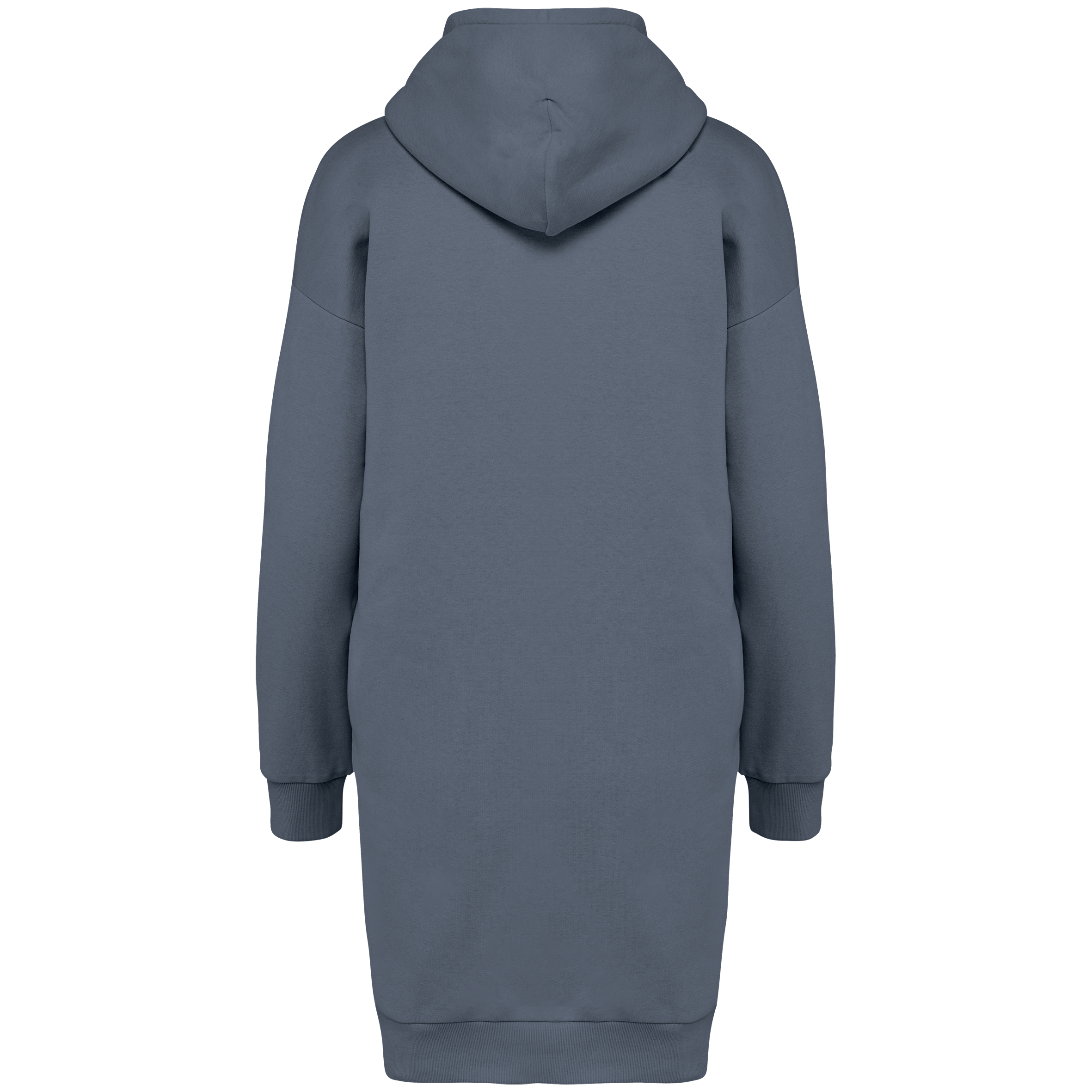 Vestido sweatshirt eco-responsável com capuz de senhora - Mineral Grey