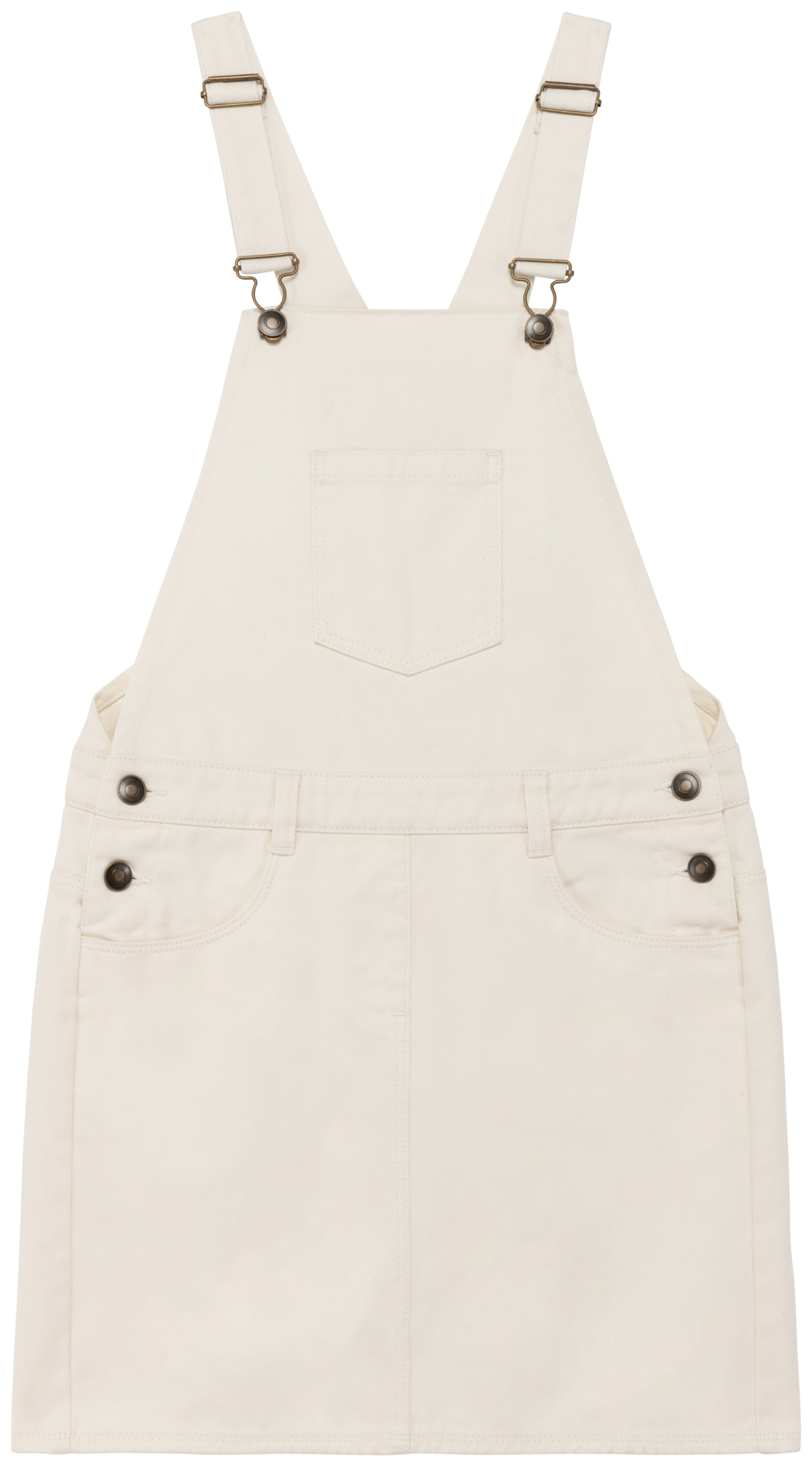 Vestido macacão eco-responsável de senhora — Branco Frente