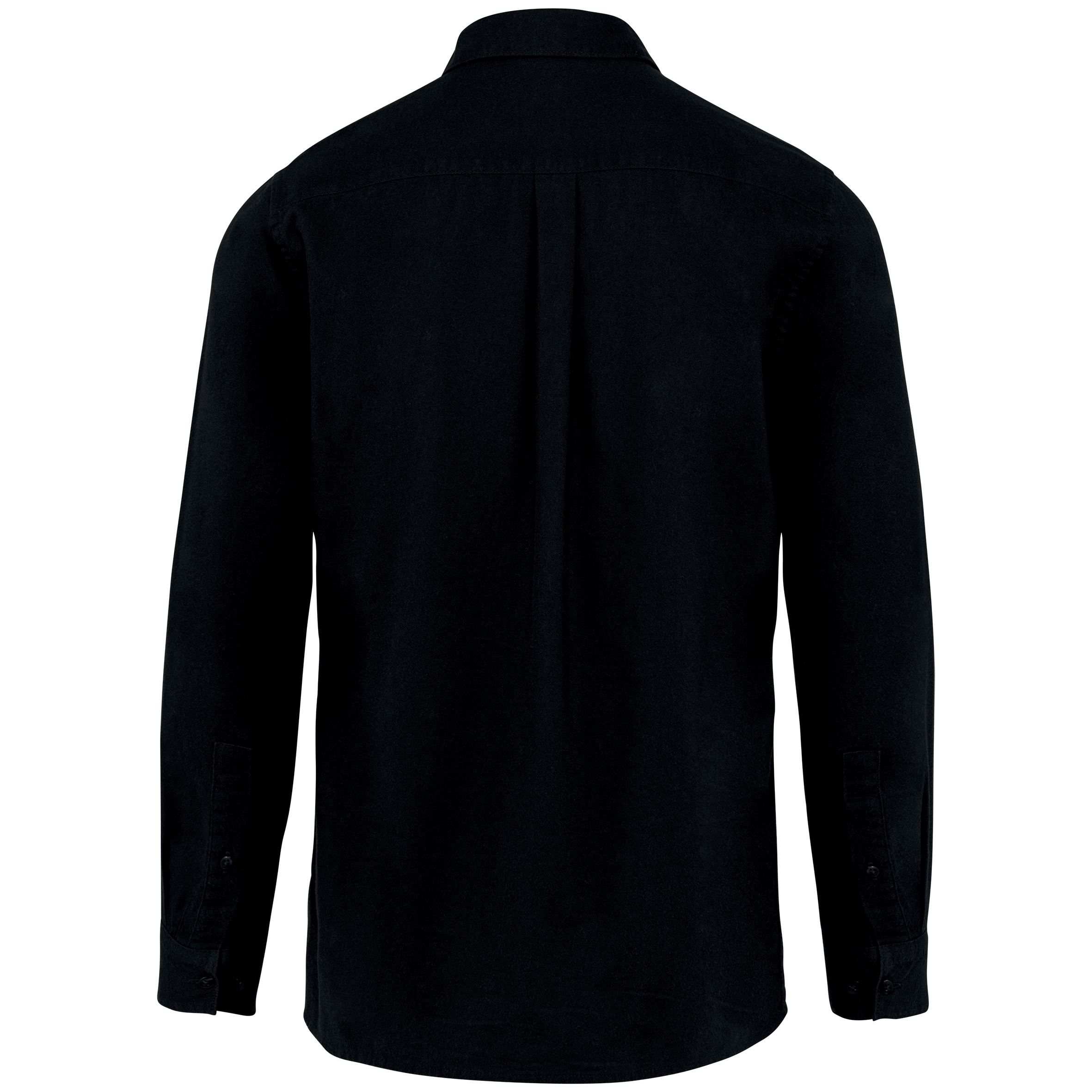 Camisa eco-responsável em flanela de homem - Black