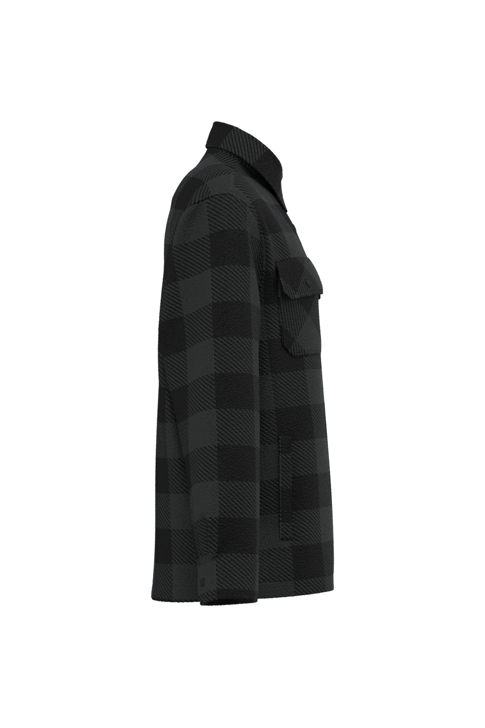 iron grey / black checked Sobrecamisa acolchada a cuadros sostenible hombre