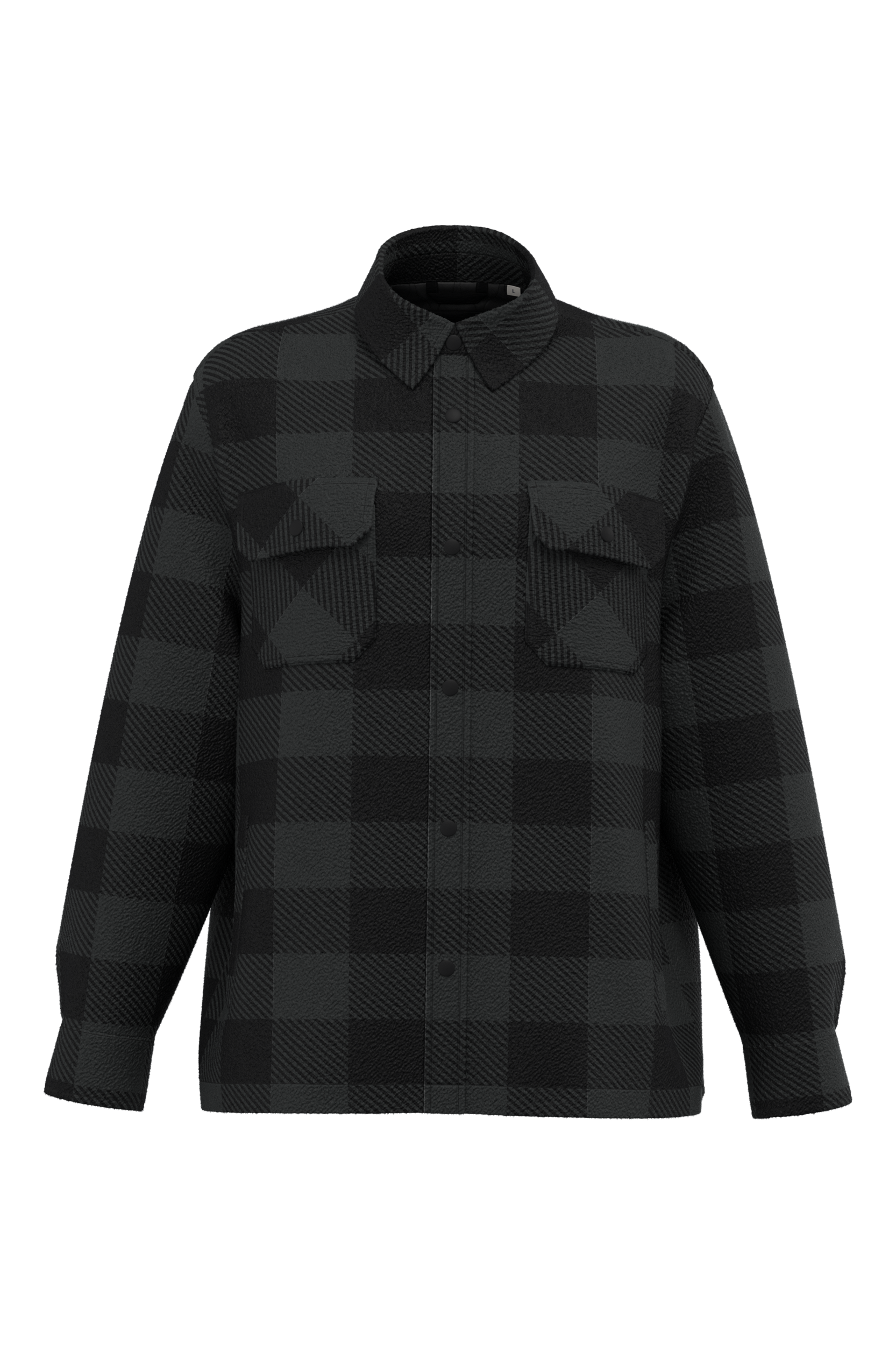 iron grey / black checked Sobrecamisa acolchada a cuadros sostenible hombre