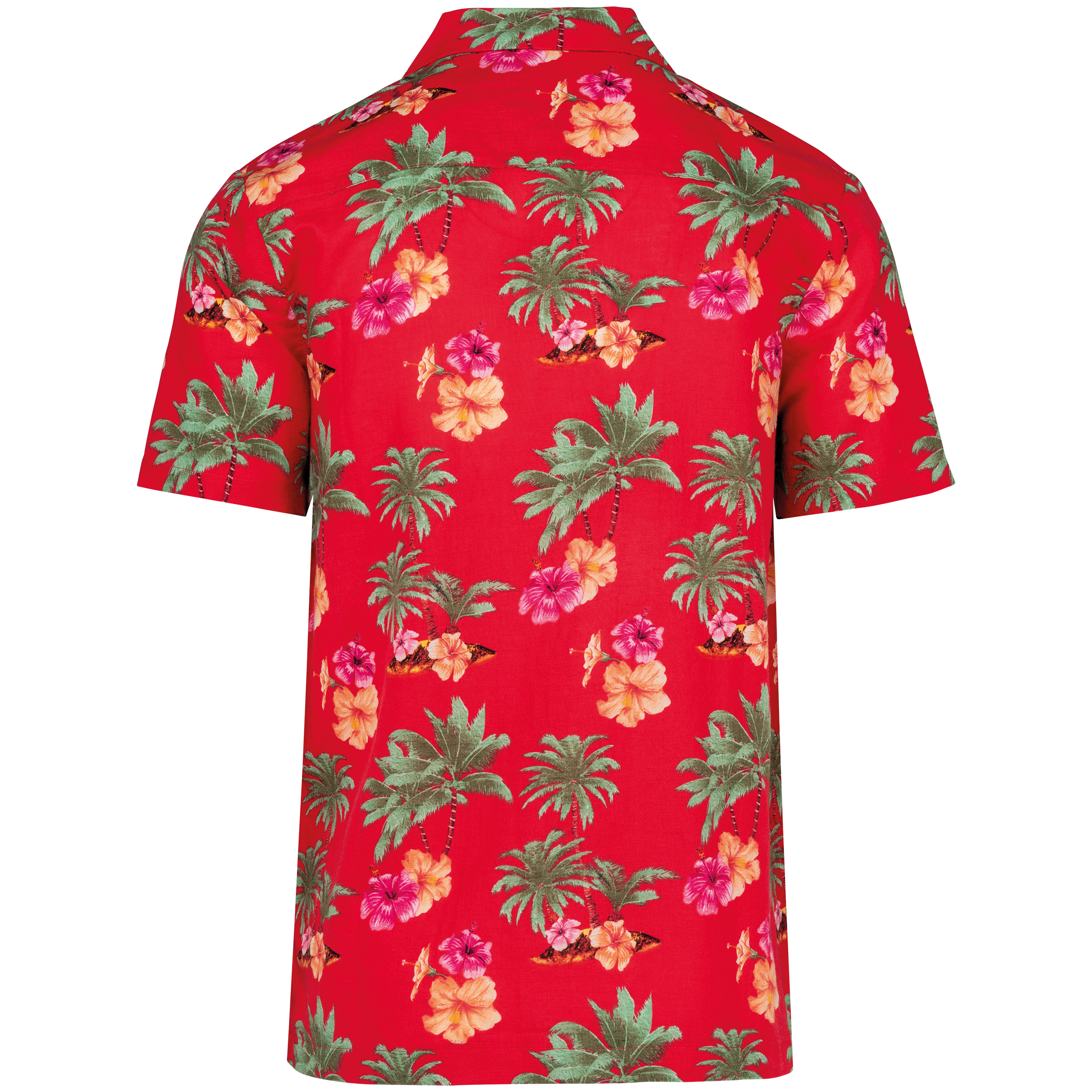 Camisa com padrão havaiano de homem - Red Hawaiian