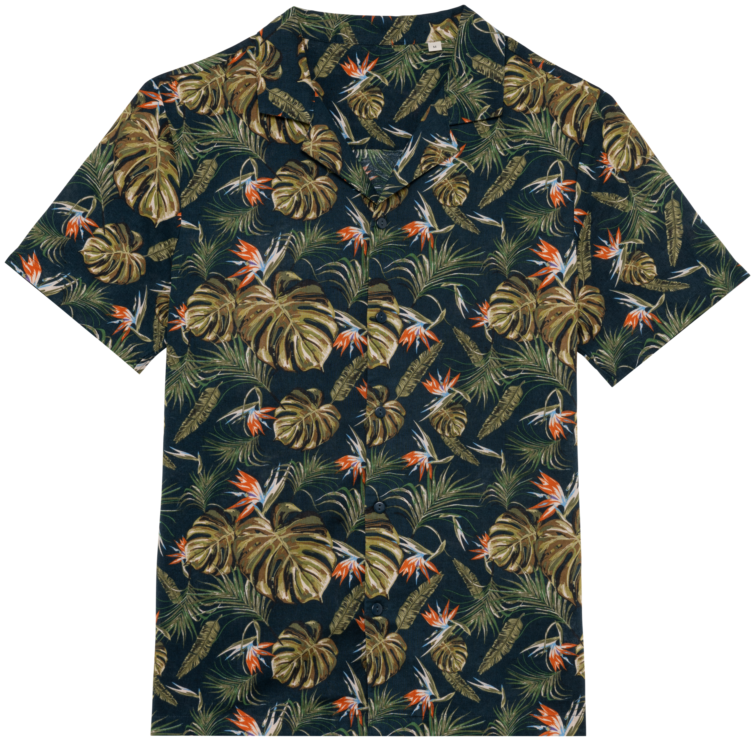 Camicia uomo con stampa hawaiana