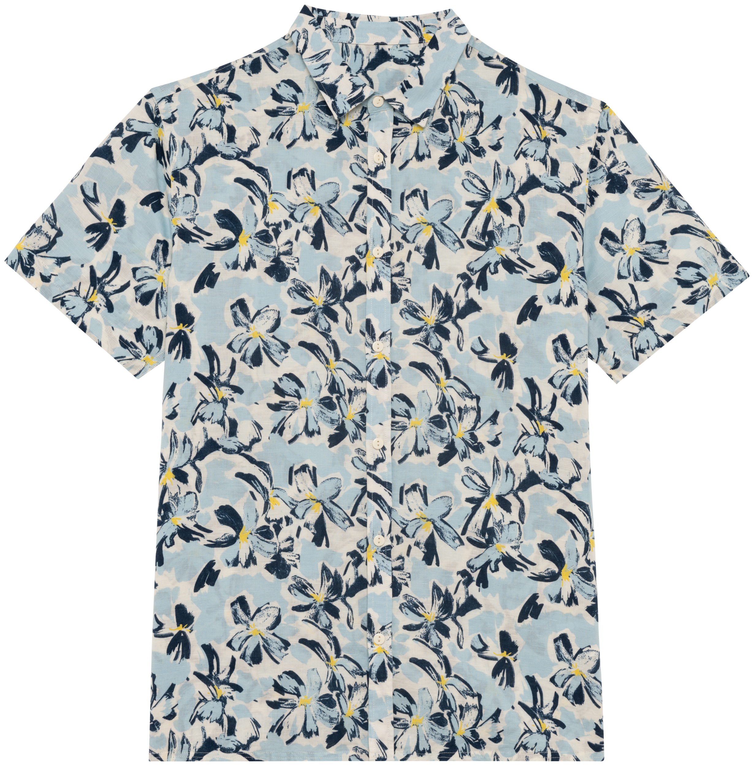 Camicia uomo con stampa vegetale