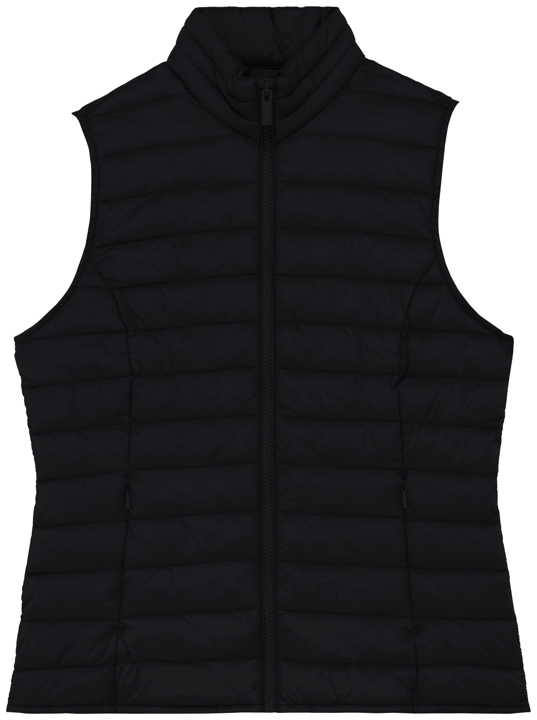 Colete leve eco-responsável de senhora — Preto Frente