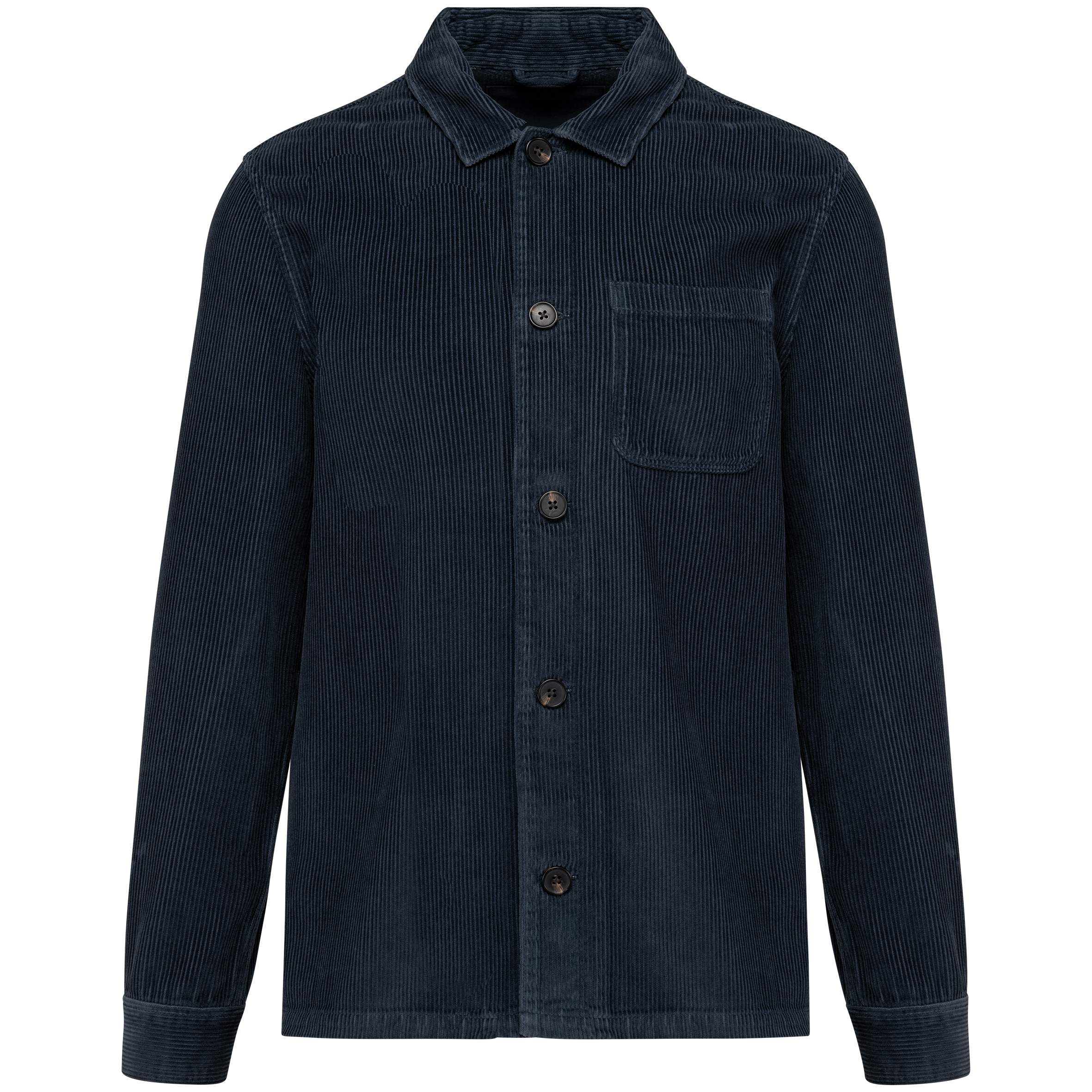 Native Spirit Men's washed effect corduroy jacket in navy, style NS603