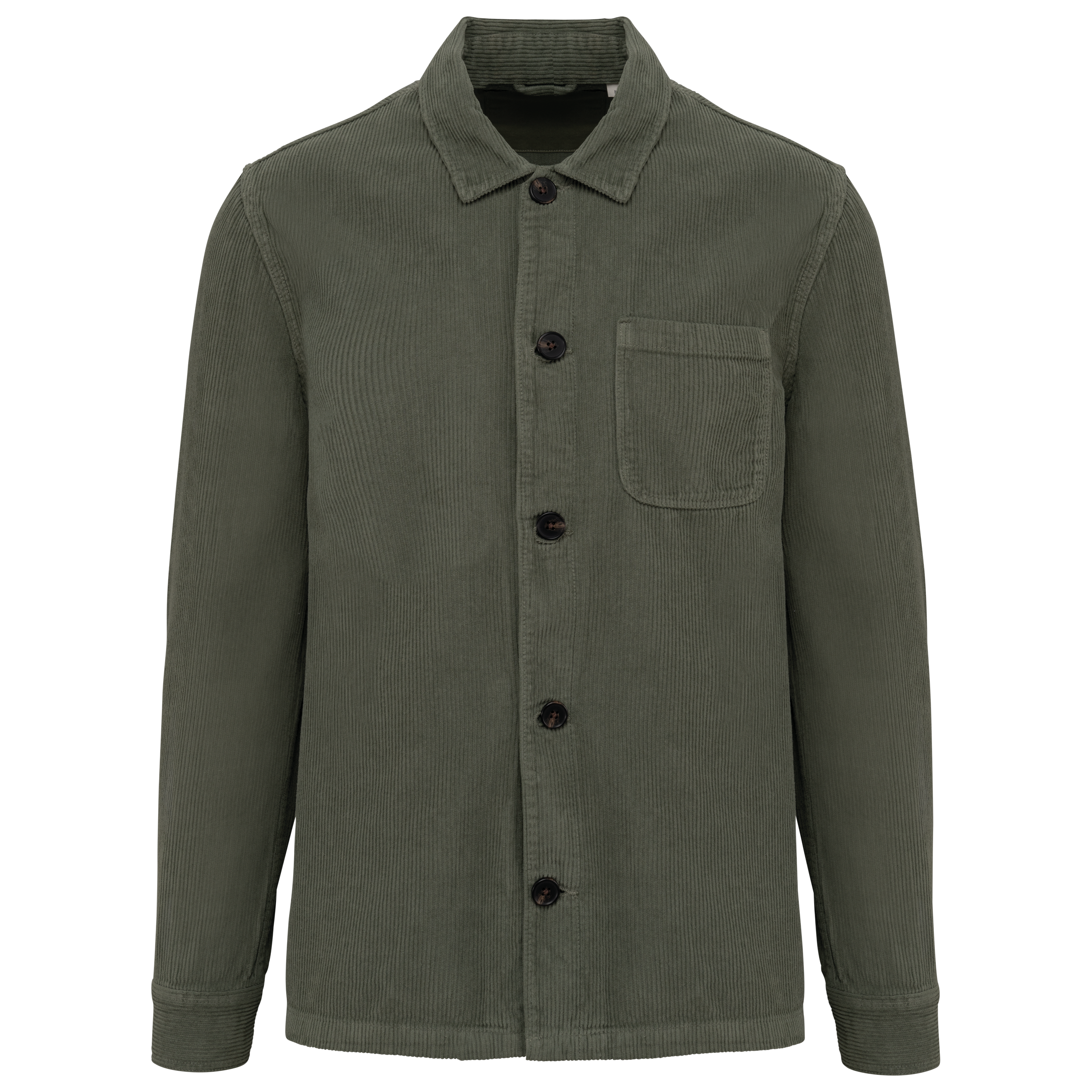 Native Spirit Men's washed effect corduroy jacket in khaki & olive, style NS603