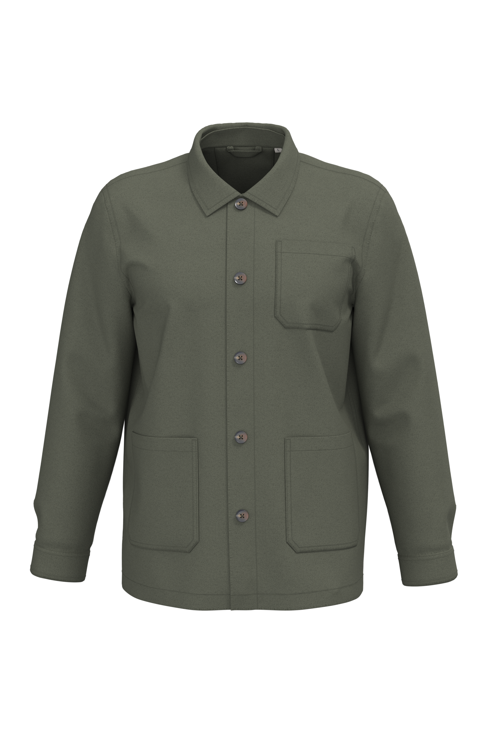 Native Spirit Unisex washed effect work jacket in khaki & olive, style NS611