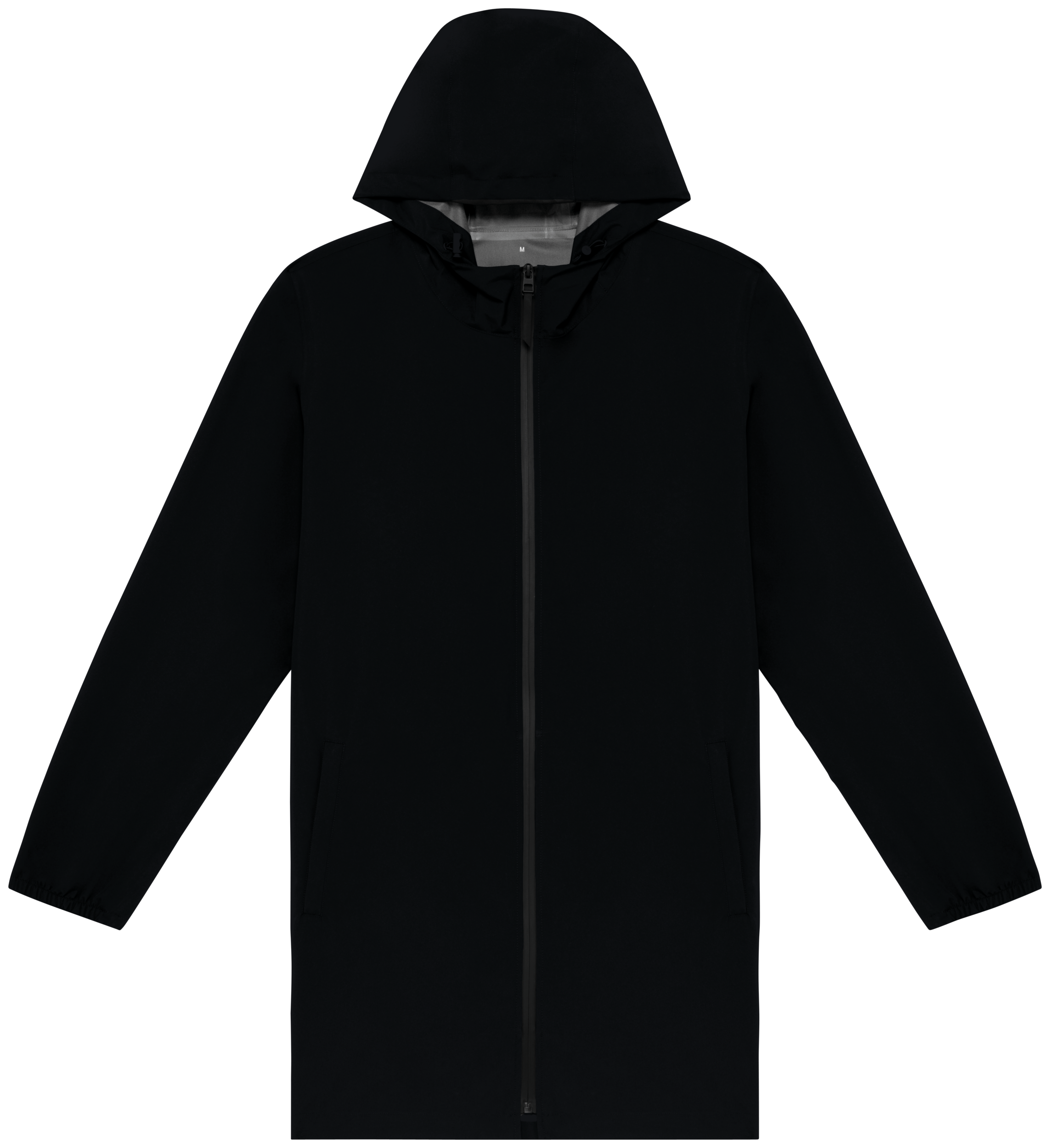 Casaco eco-responsável impermeável unissexo — Preto Frente
