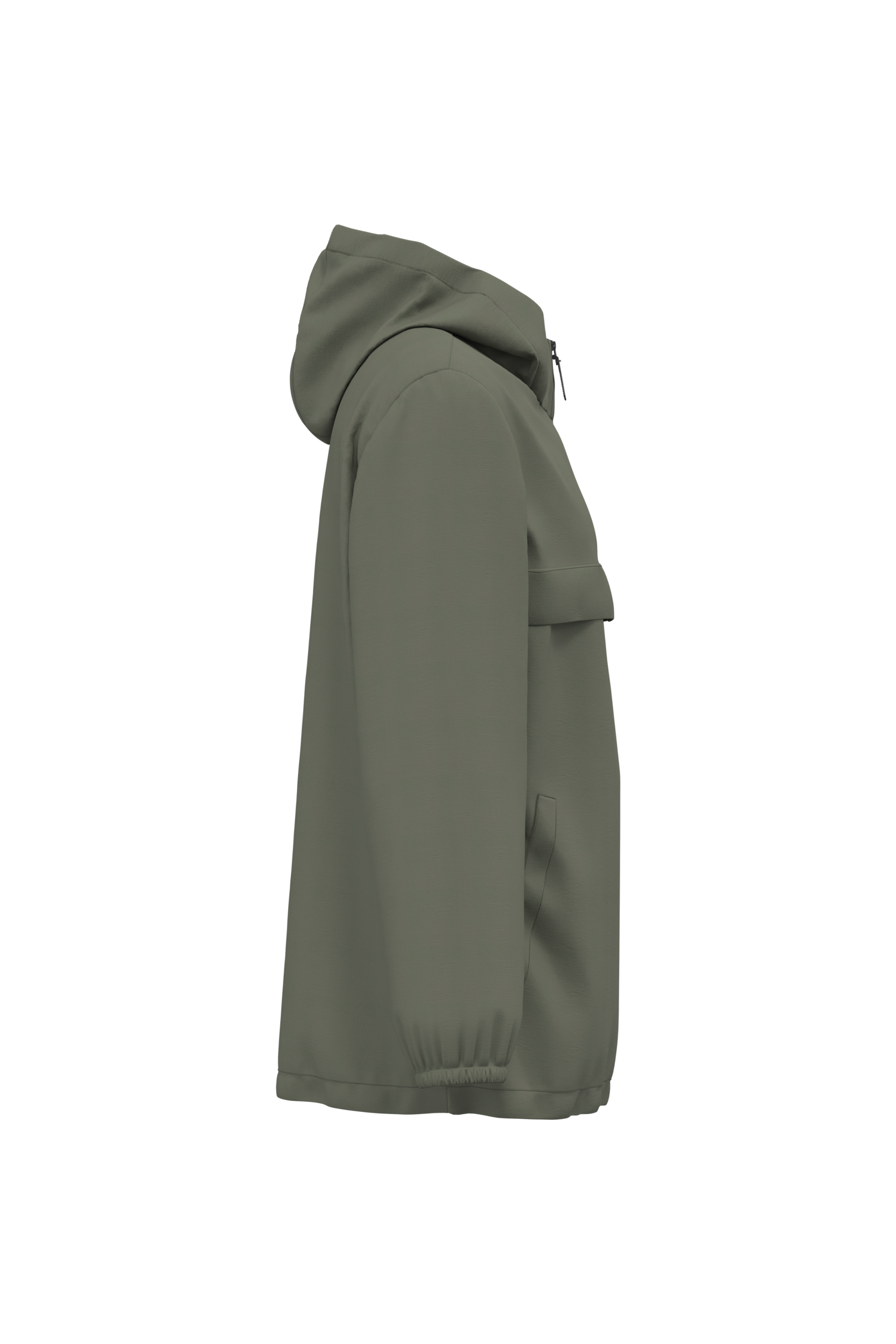 Veste coupe-vent imperméable écoresponsable quart zip unisexe - Image 17