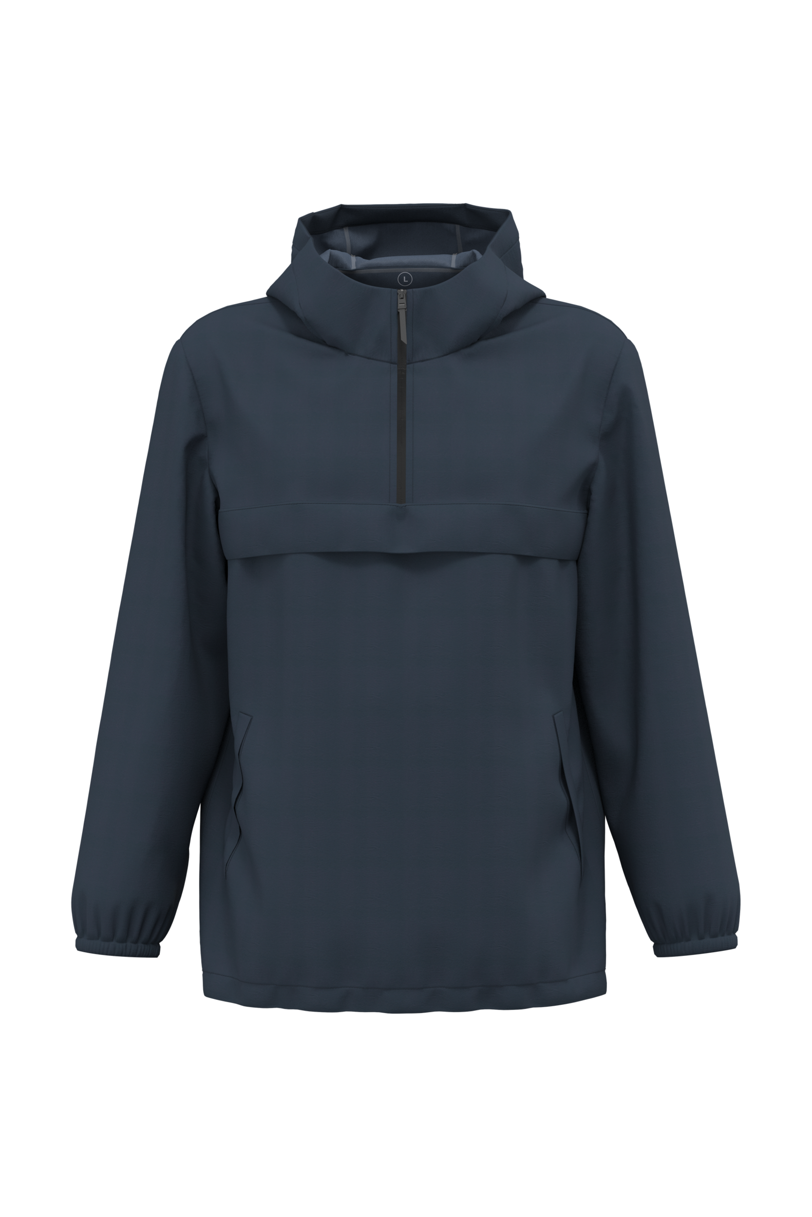 Native Spirit Unisex quarter zipper waterproof windbreaker in navy, style NS616