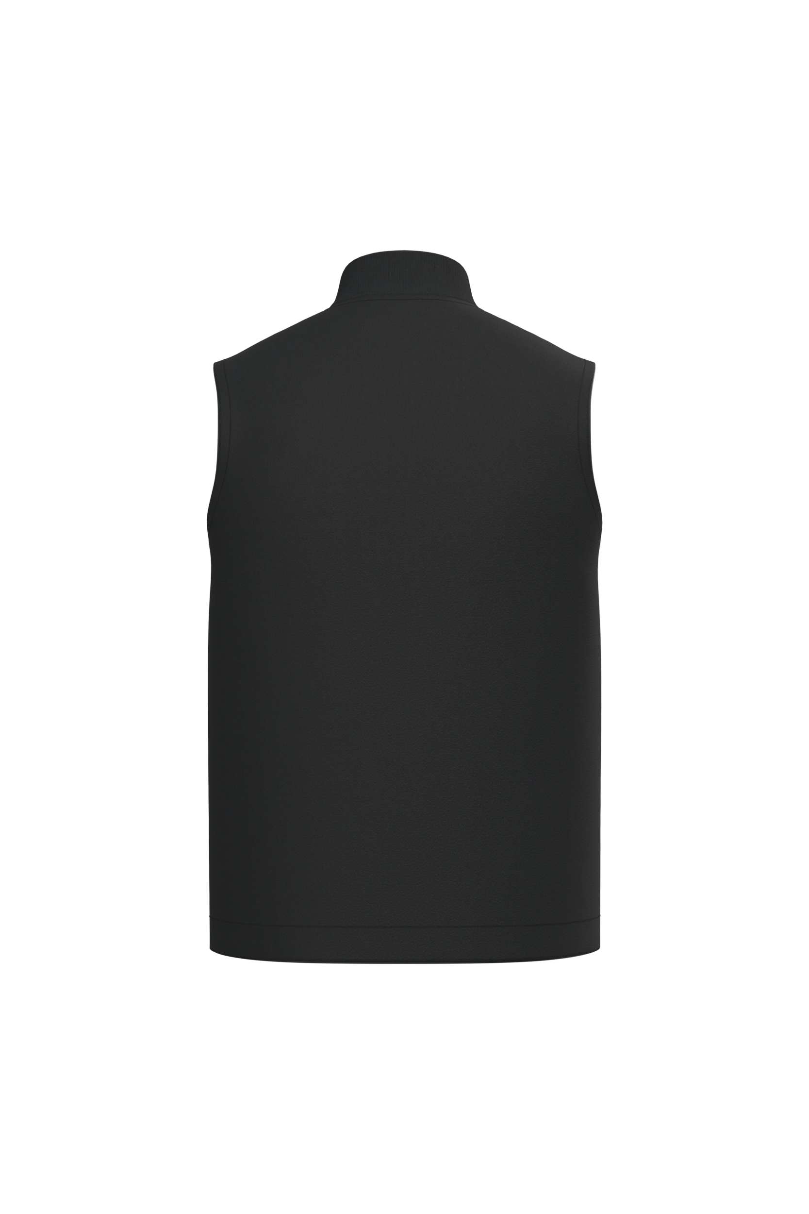 Colete forrado em sarja eco-responsável com gola Teddy unissexo - Black