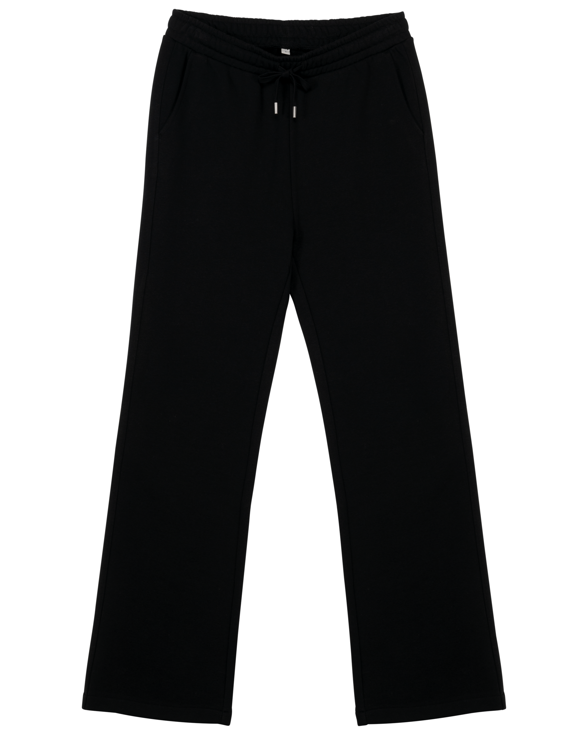 Calças de jogging largas eco-responsáveis em French Terry de senhora — Preto Frente