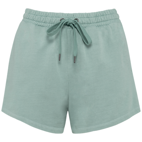 Native Spirit Women's French Terry shorts in green, style NS715