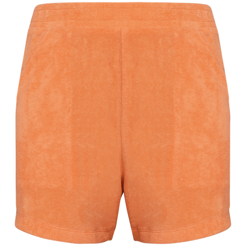 Native Spirit Girls' Terry Towel shorts in orange, style NS719