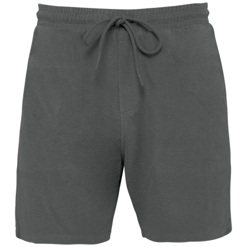 Native Spirit Men's Terry Towel shorts in grey, style NS727