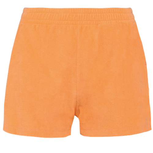 Native Spirit Women's Terry Towel shorts in orange, style NS728