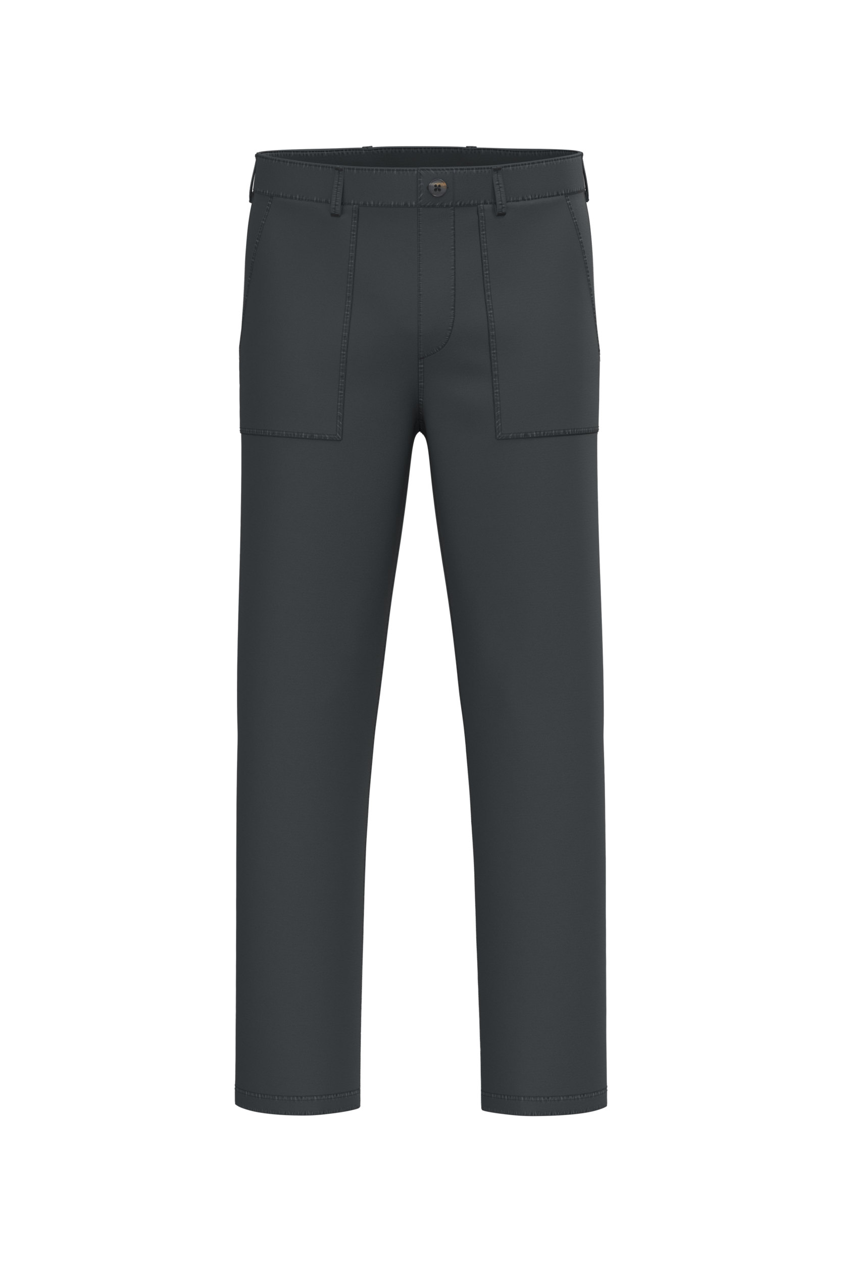 Calças utility eco-responsáveis com aspecto lavado de homem — Cinza Frente