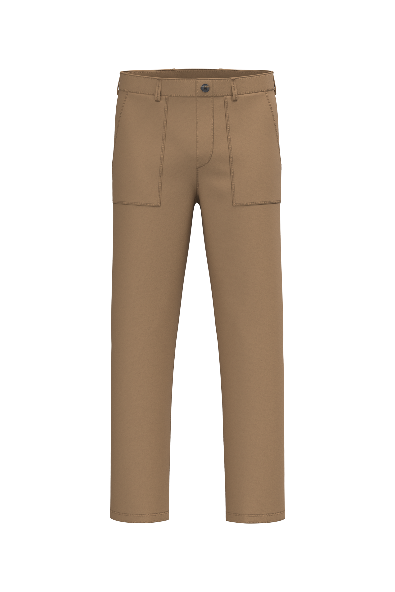 Native Spirit Men's washed effect utility trousers in brown, style NS735