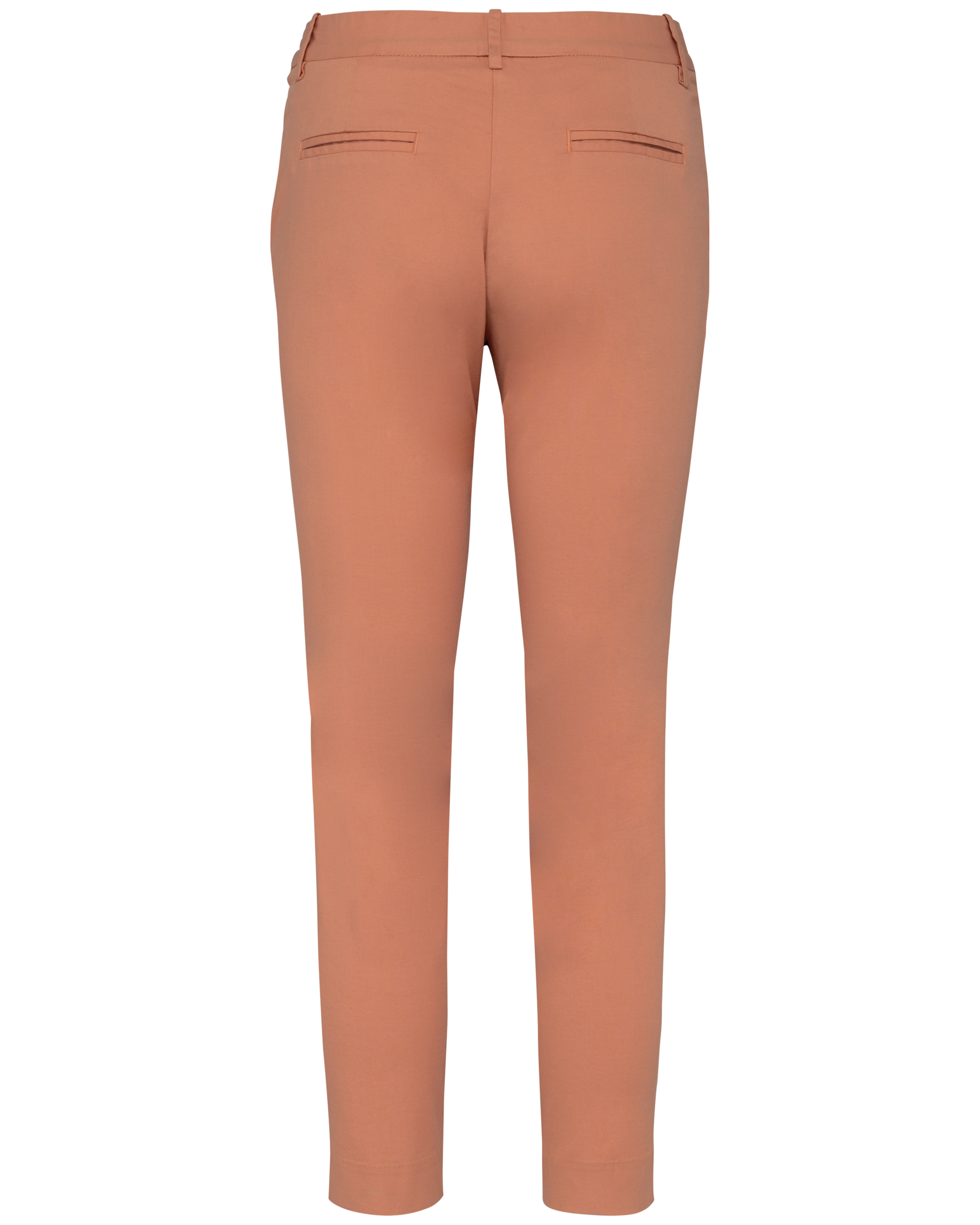 Calças chino 7/8 eco-responsáveis de senhora - Peach