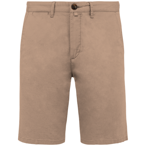 Native Spirit Men's chino bermuda shorts in beige & natural, style NS738