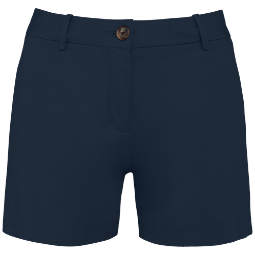 Native Spirit Women's chino bermuda shorts in navy, style NS739