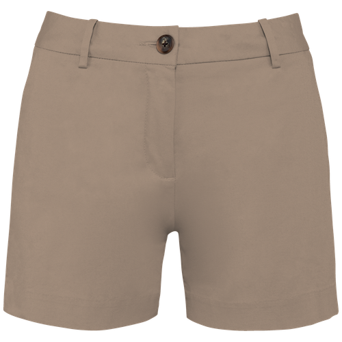 Native Spirit Women's chino bermuda shorts in beige & natural, style NS739