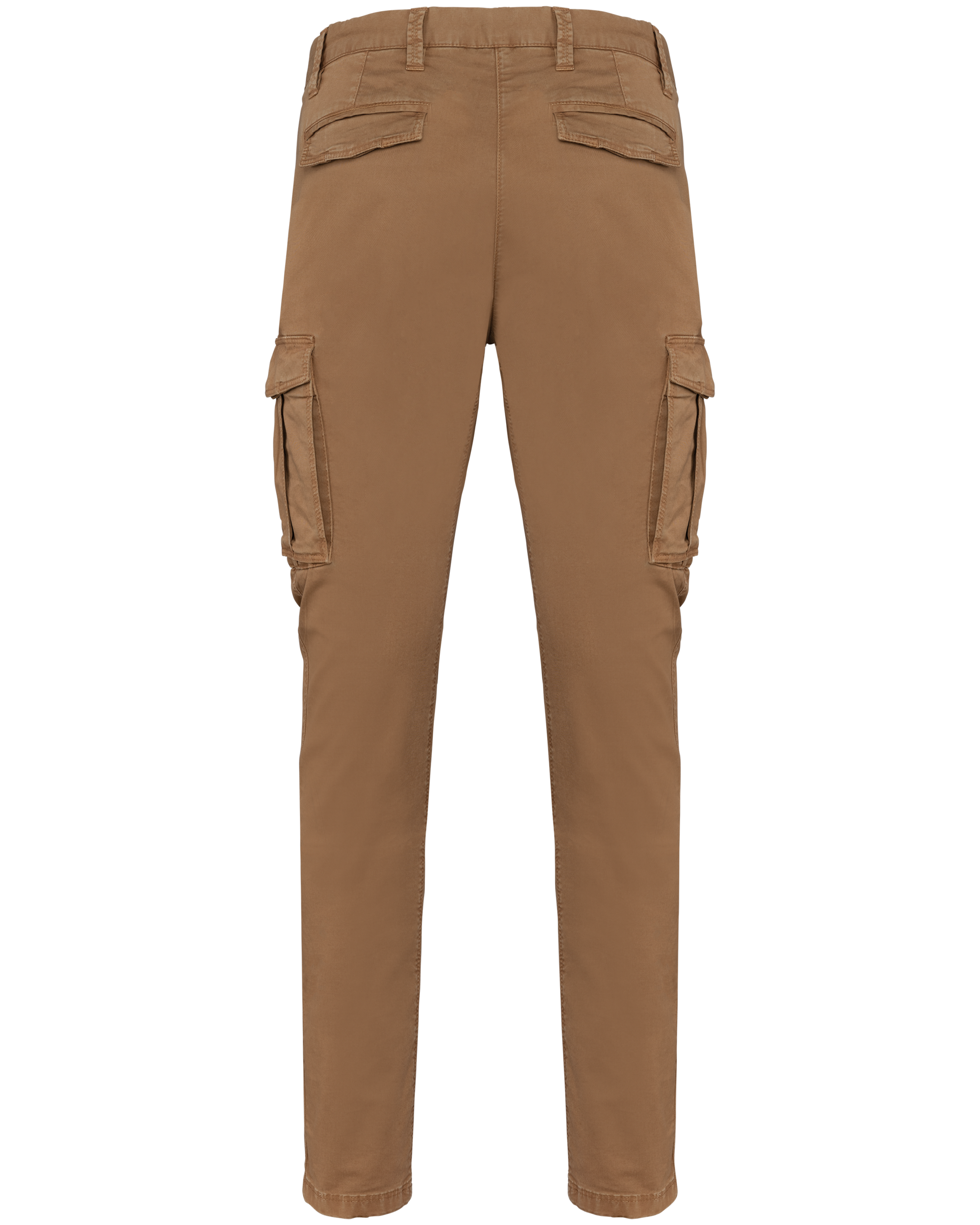 Calças cargo eco-responsáveis com aspecto lavado de homem - Washed Dark Camel