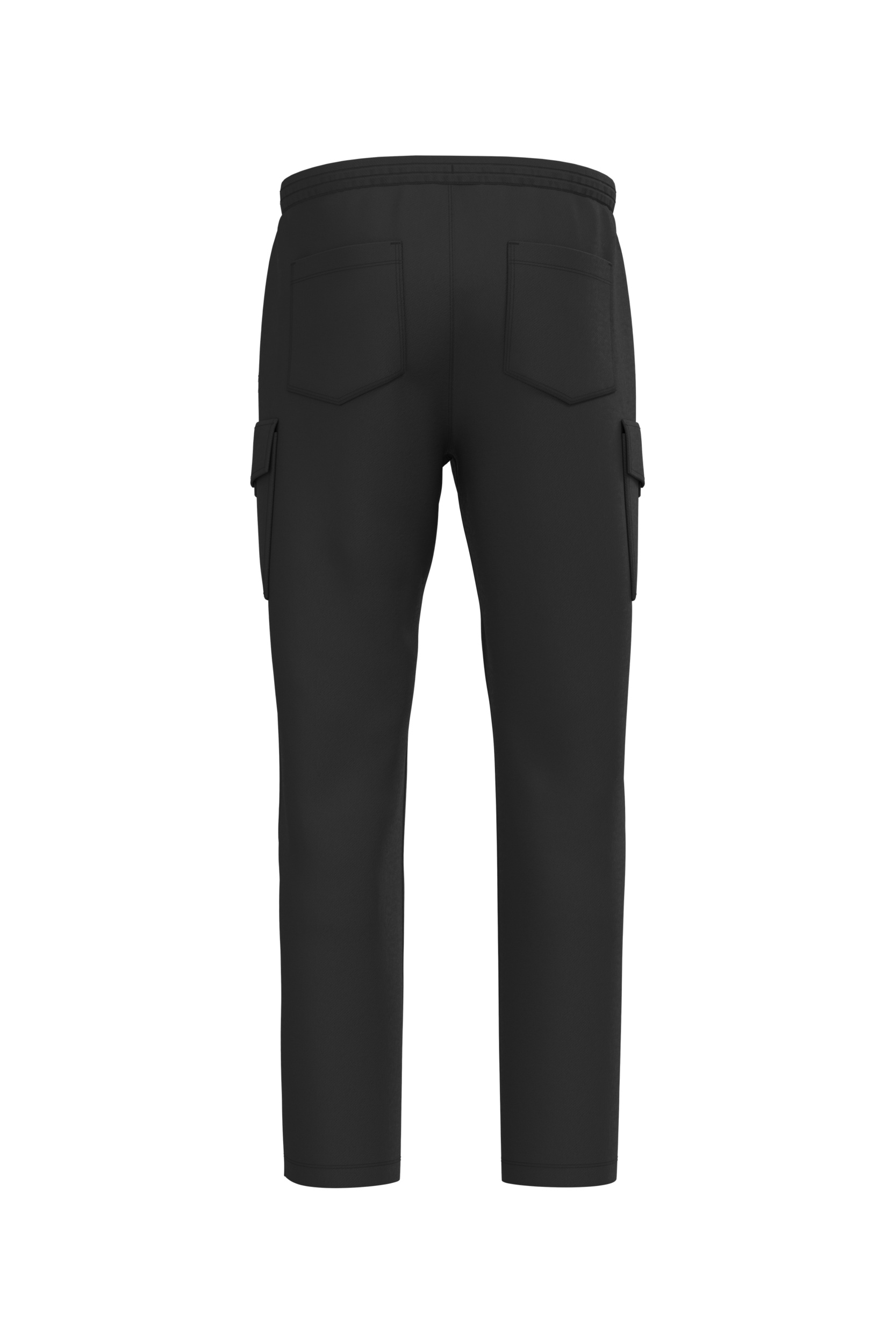 Calças cargo eco-responsáveis com aspecto lavado French Terry de homem - Washed black