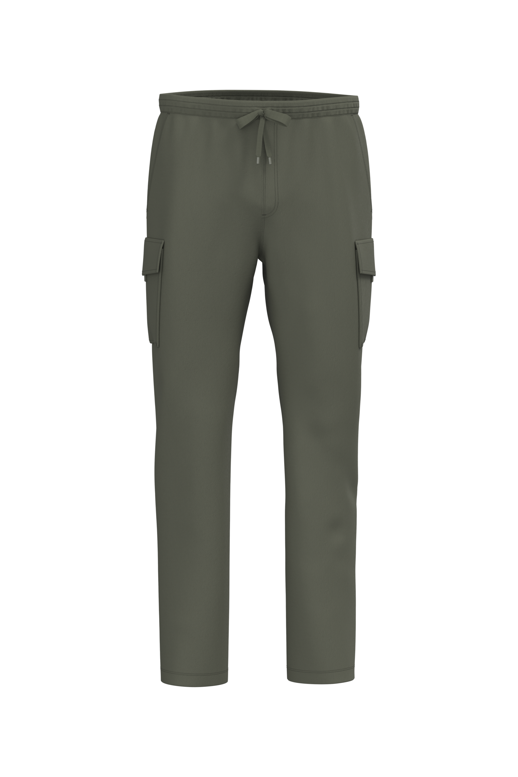 Native Spirit Men's French Terry washed effect cargo trousers in khaki & olive, style NS777