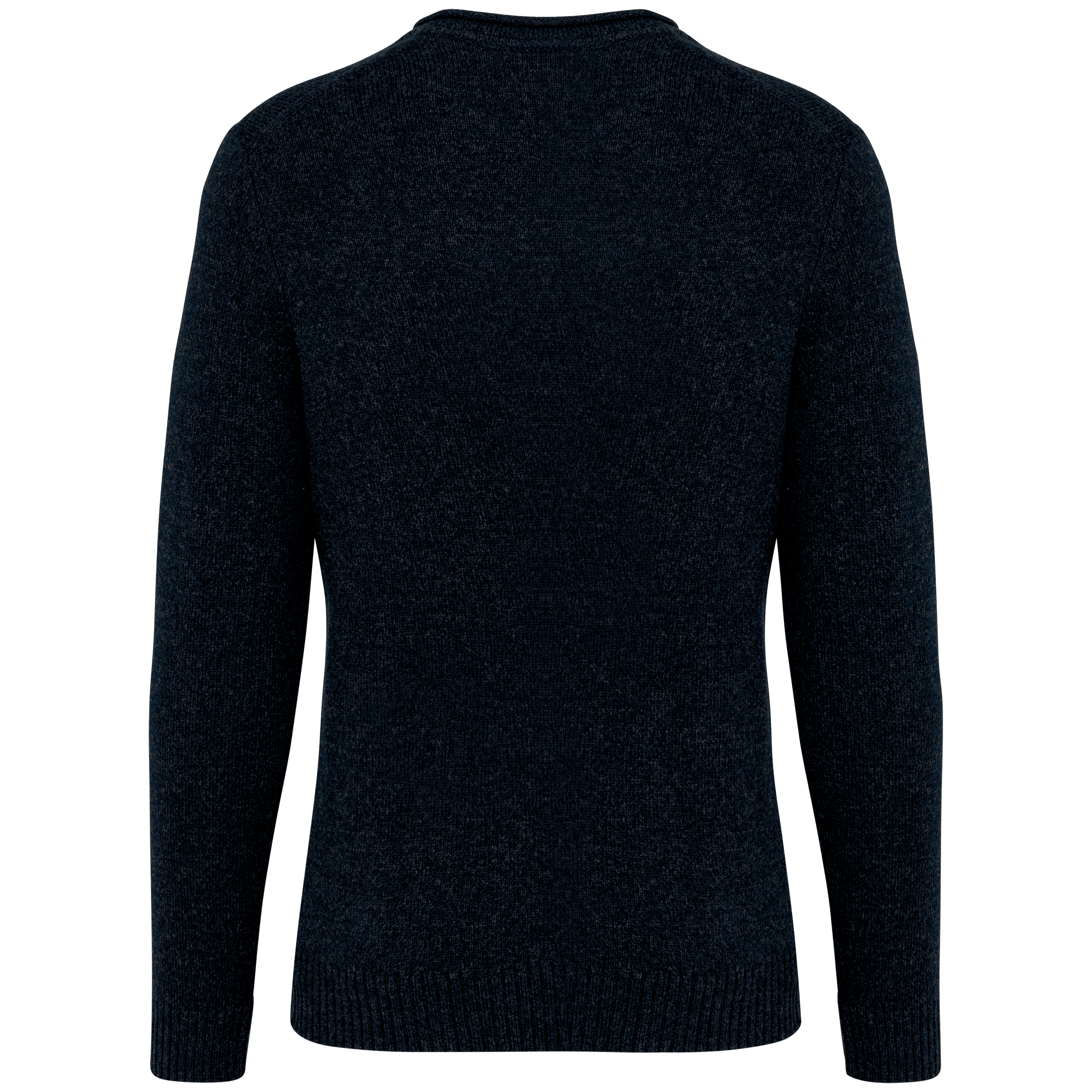 Camisola eco-responsável em lã Merino de homem - Deep Indigo Heather