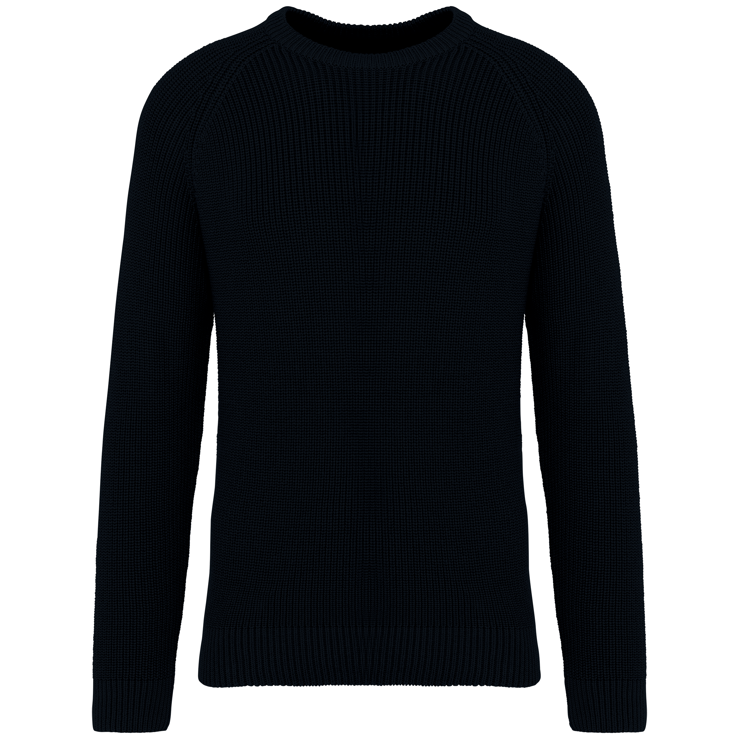 Native Spirit Men's chunky knit jumper in black, style NS911