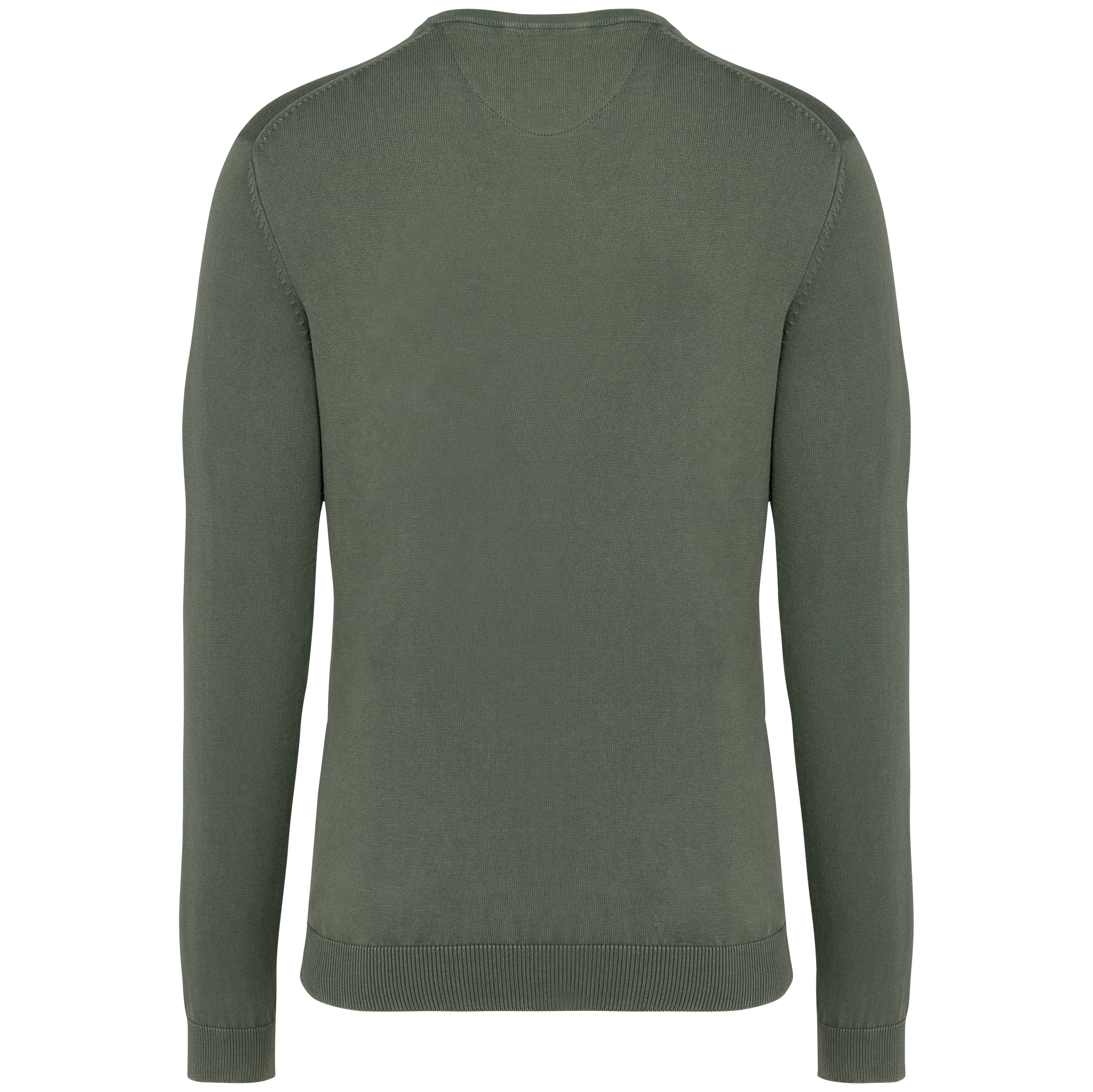 Camisola eco-responsável decote redondo com aspecto lavado de homem - Washed Organic Khaki
