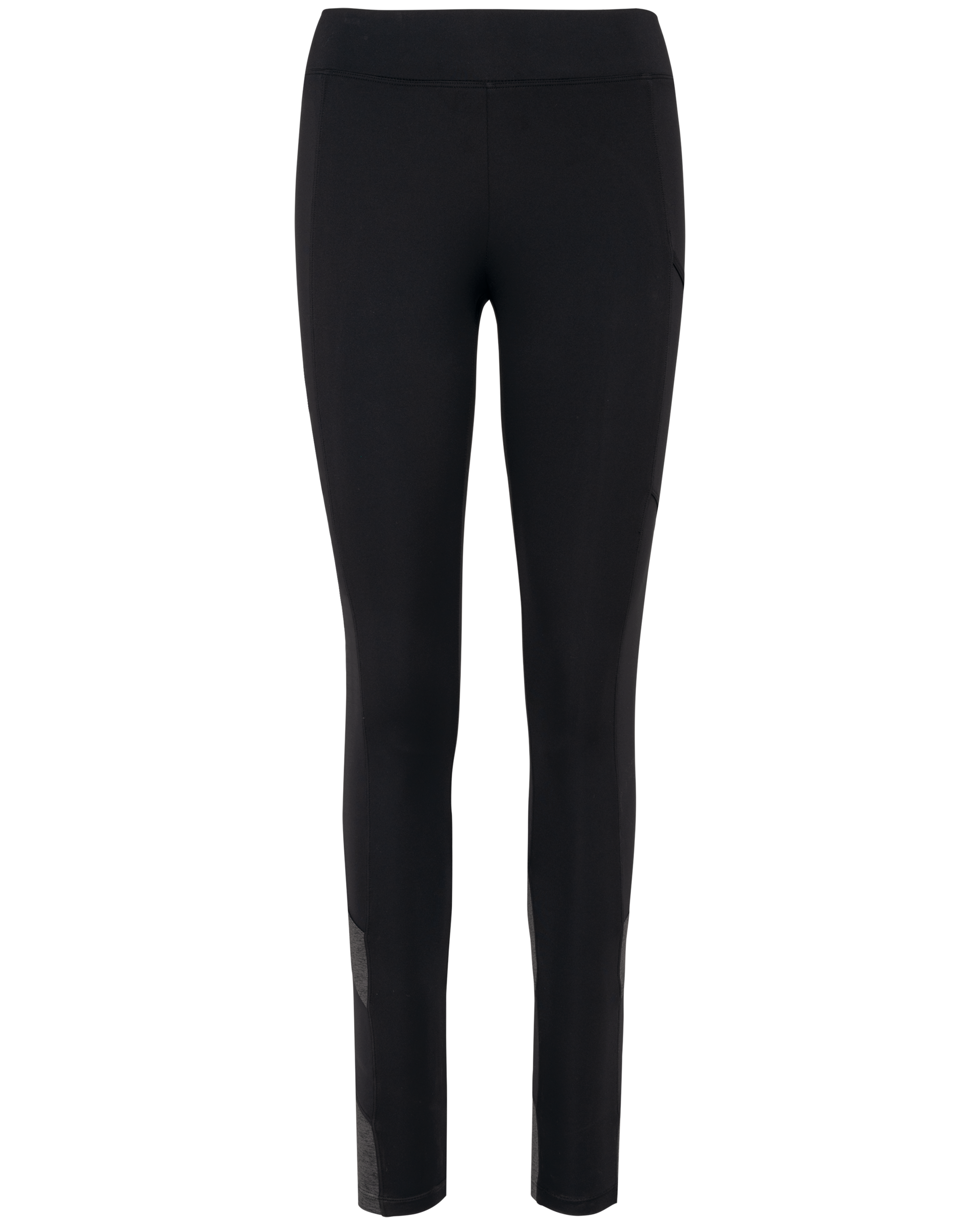 Leggings bicolores de senhora — Preto Frente