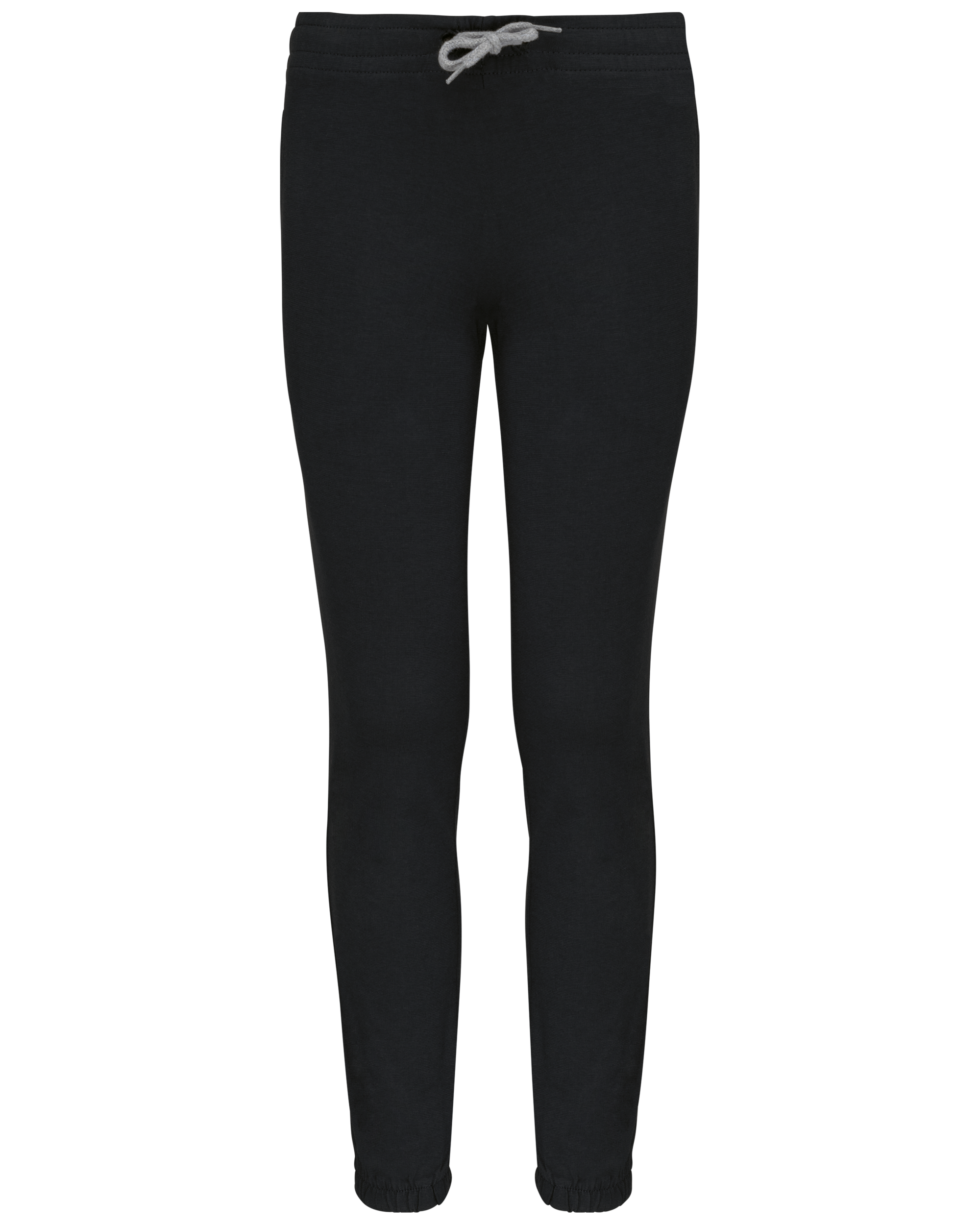 Calças de jogging de criança em algodão leve — Preto Frente