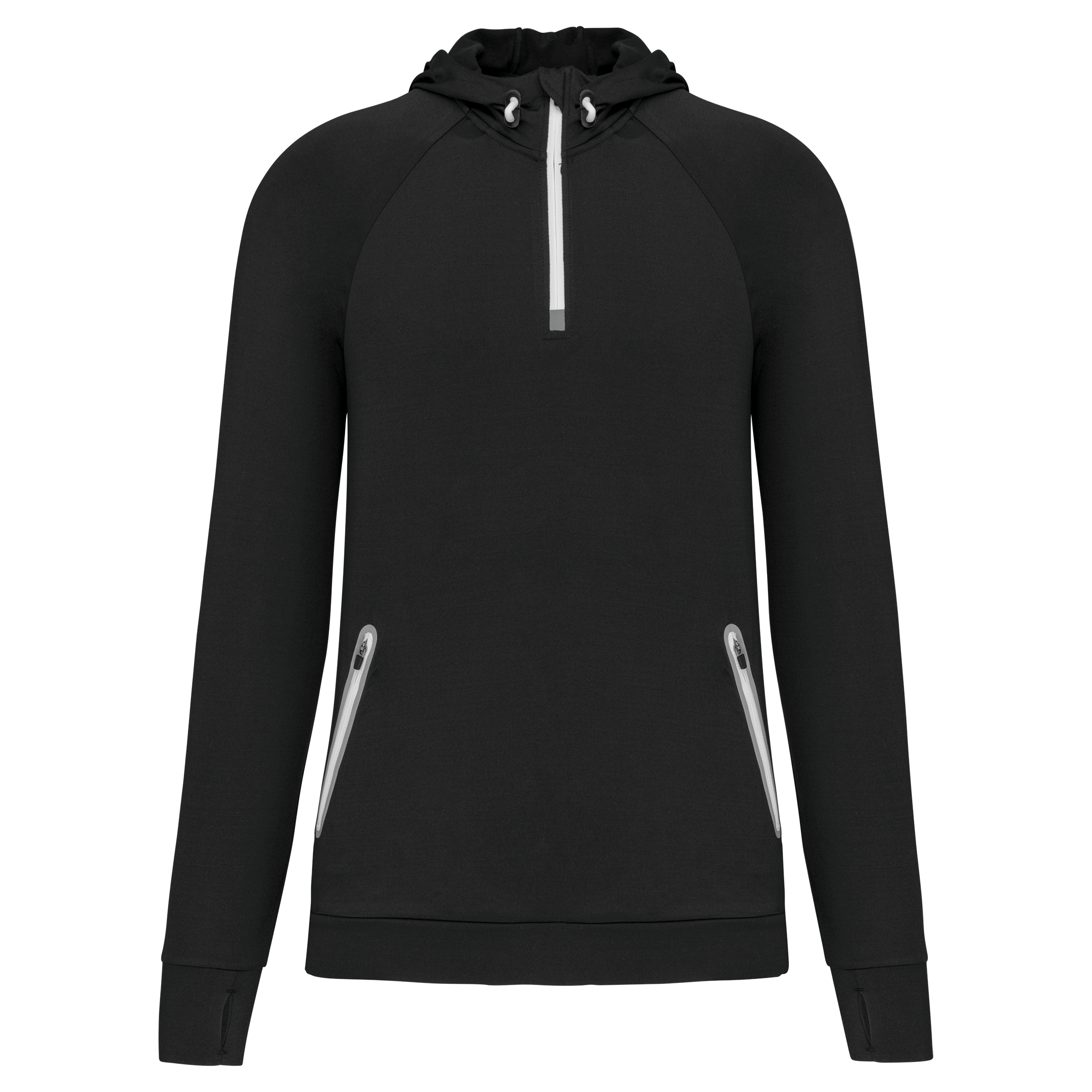 Sweat-shirt à capuche 1/4 zip sport unisexe - Image 17
