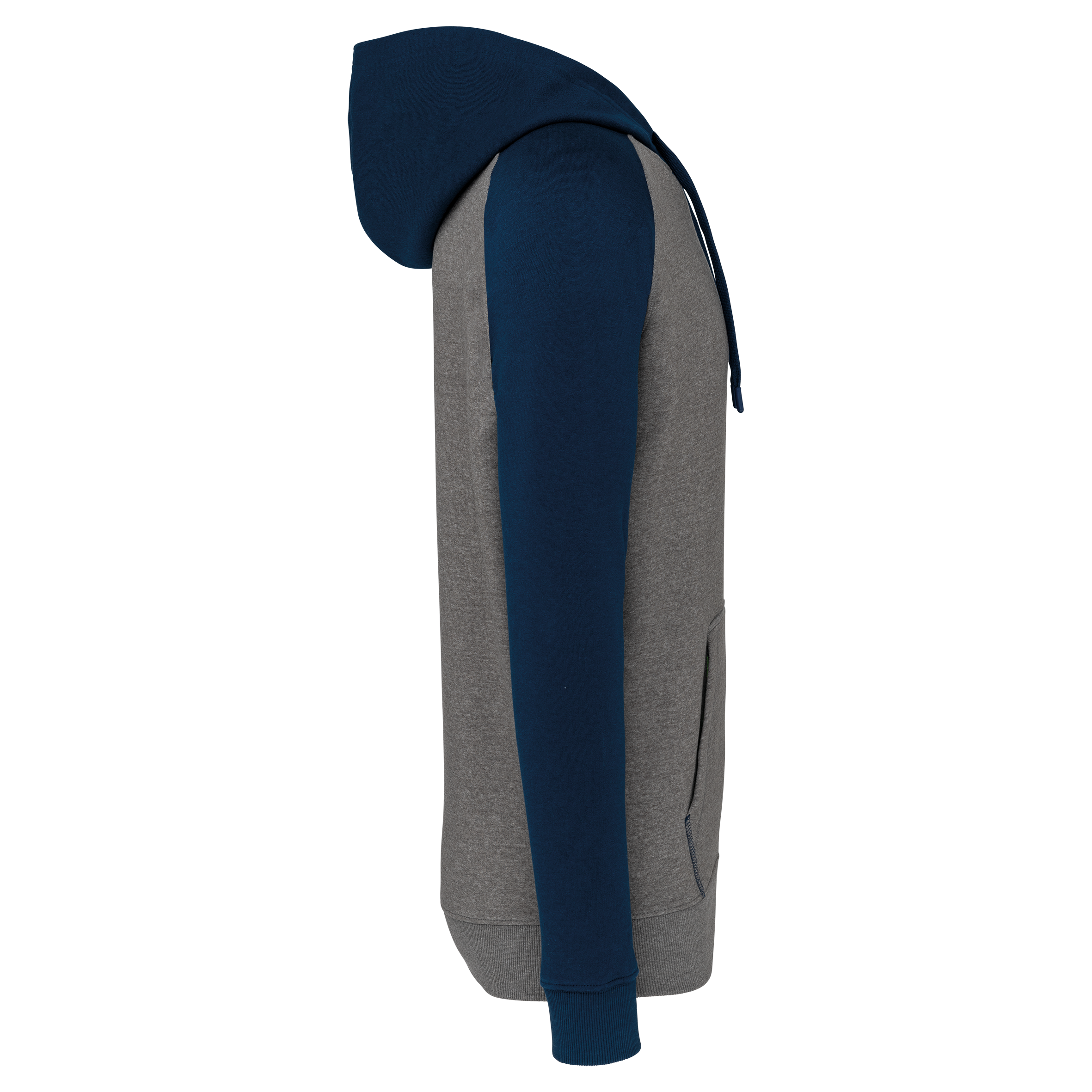 Sweat-shirt à capuche bicolore unisexe - Image 23