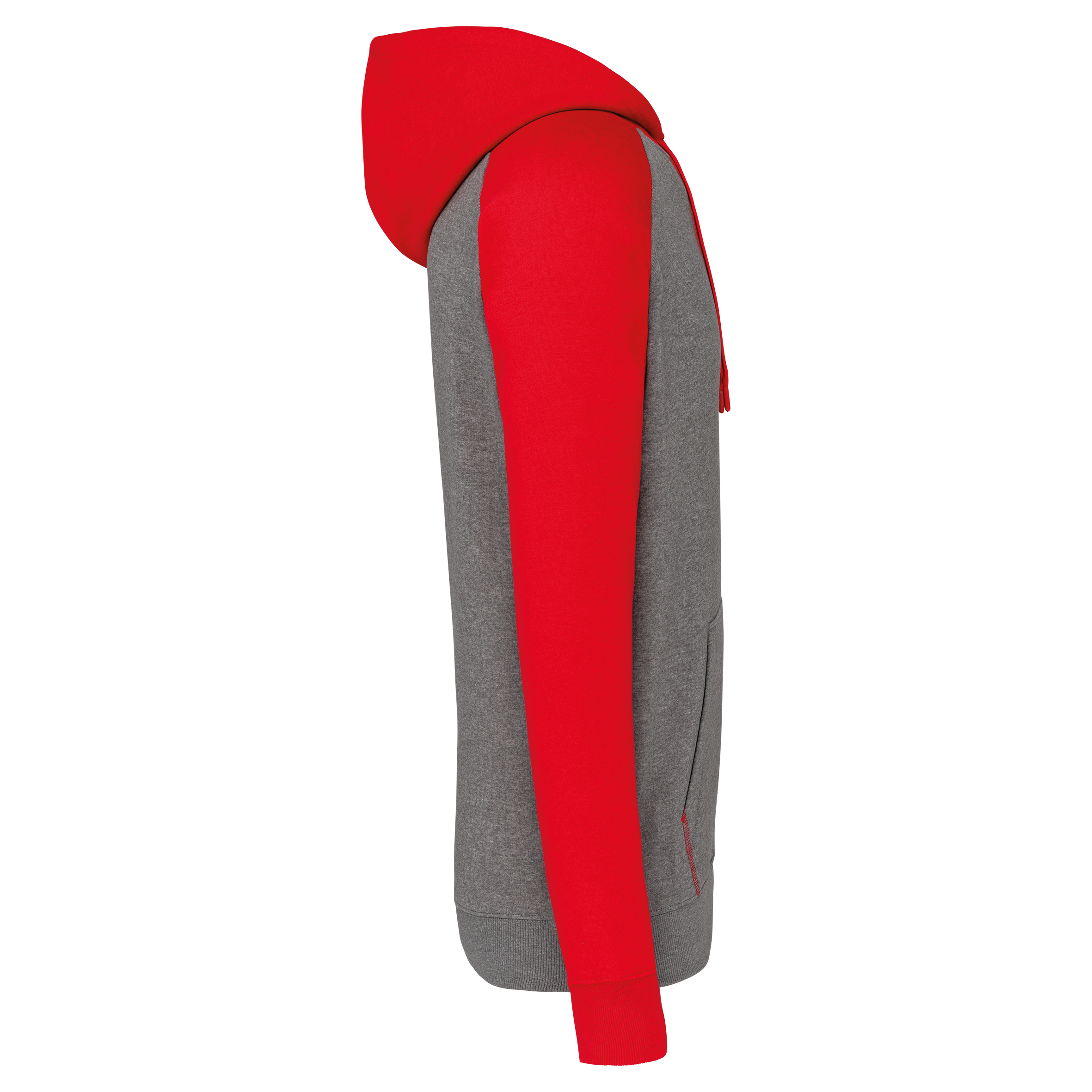 Sweat-shirt à capuche bicolore unisexe - Image 26