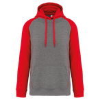 PA369 - Grey Heather / Sporty Red