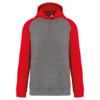 PA370 - Grey Heather / Sporty Red