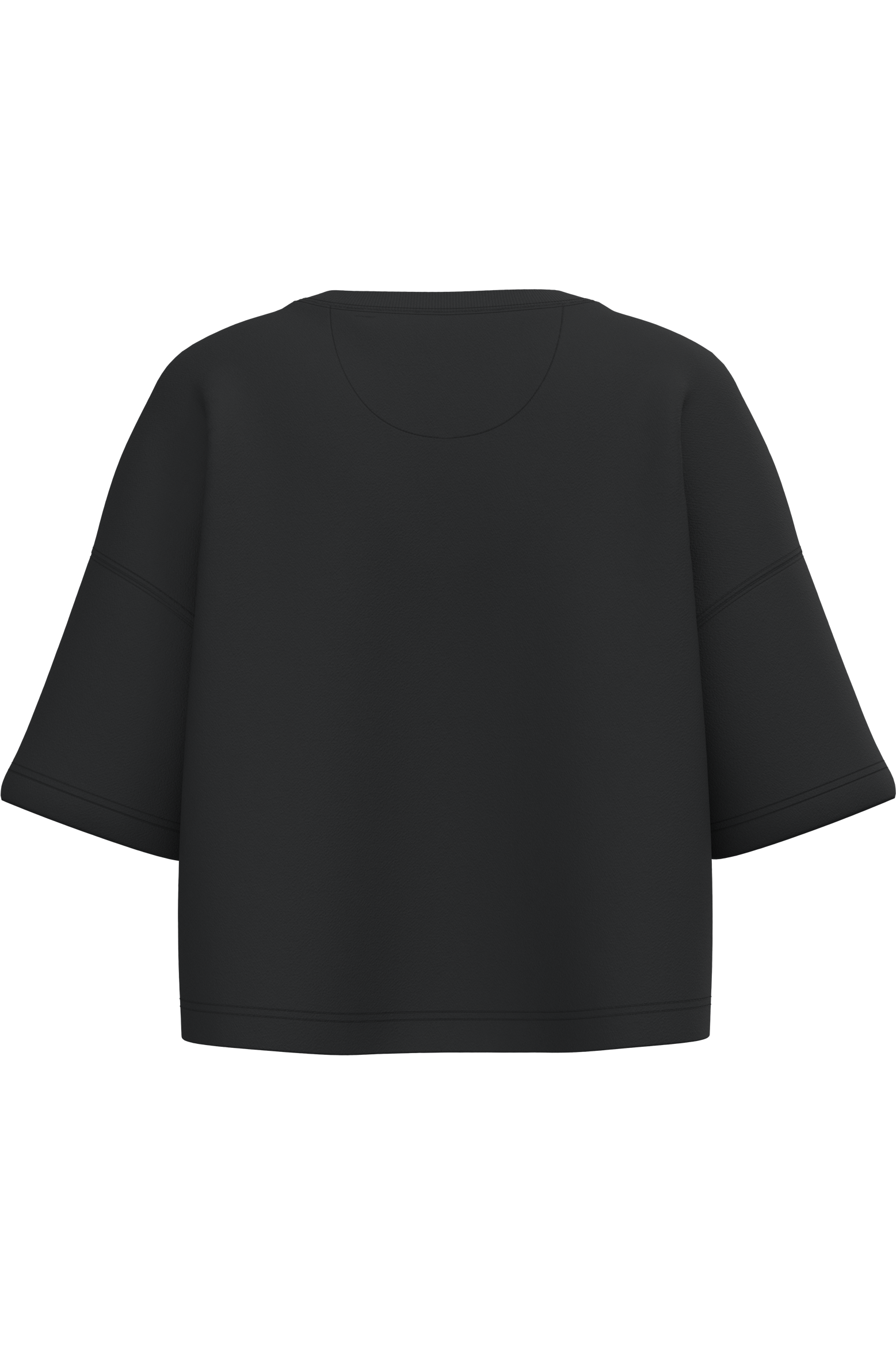 Sweat-shirt crop à manches courtes col rond femme - Image 13