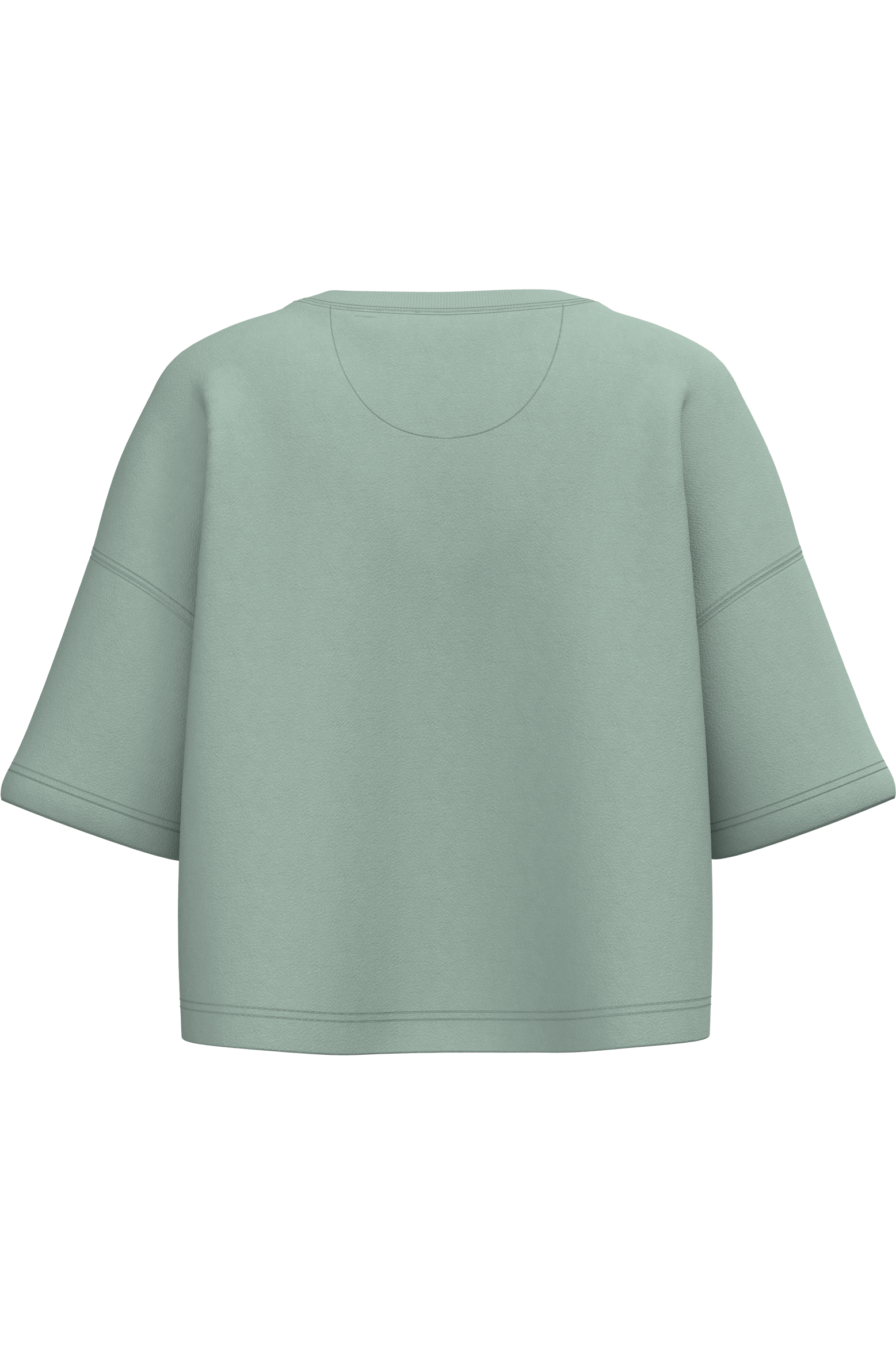 Sweat-shirt crop à manches courtes col rond femme - Image 19
