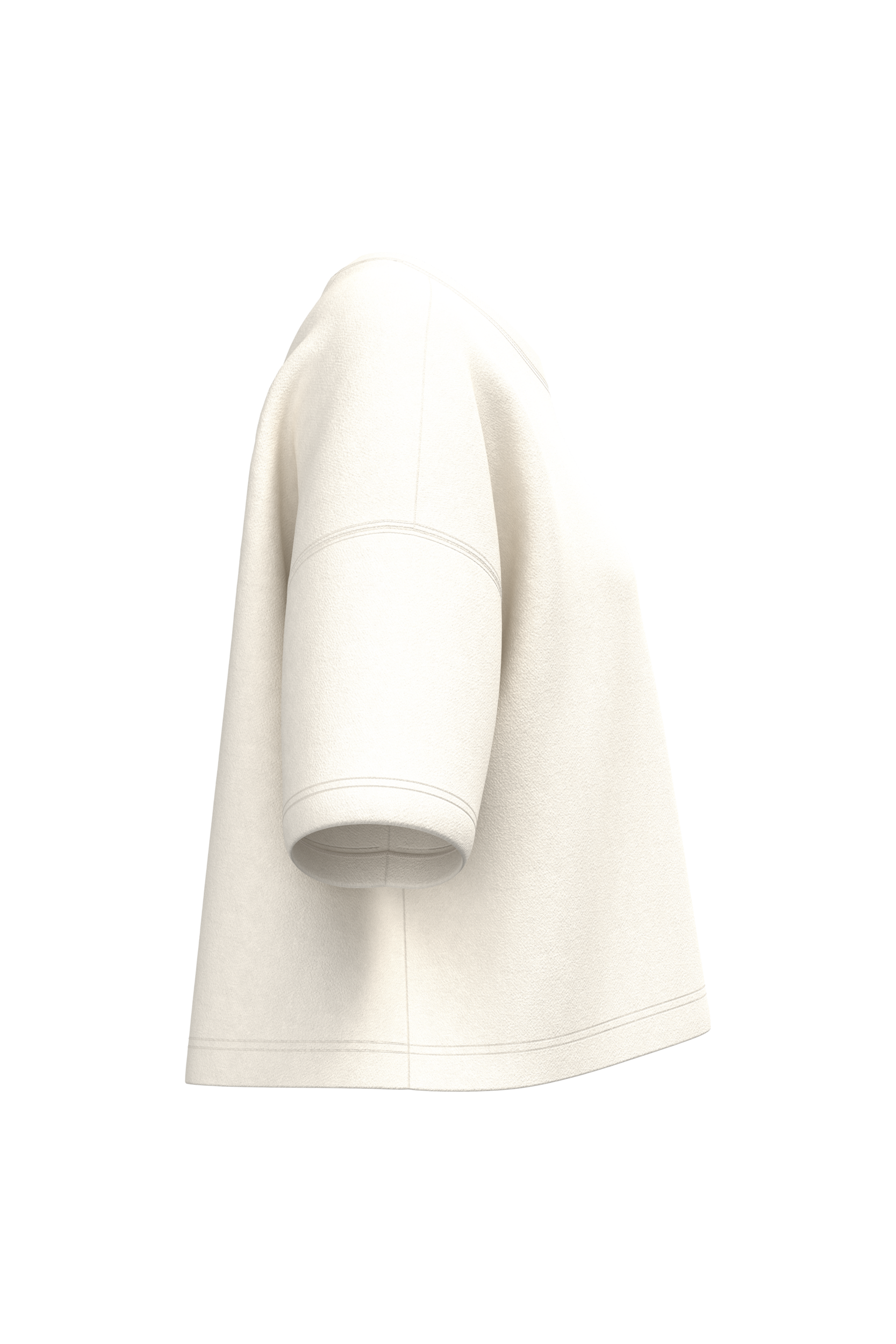 Sweat-shirt crop à manches courtes col rond femme - Image 18