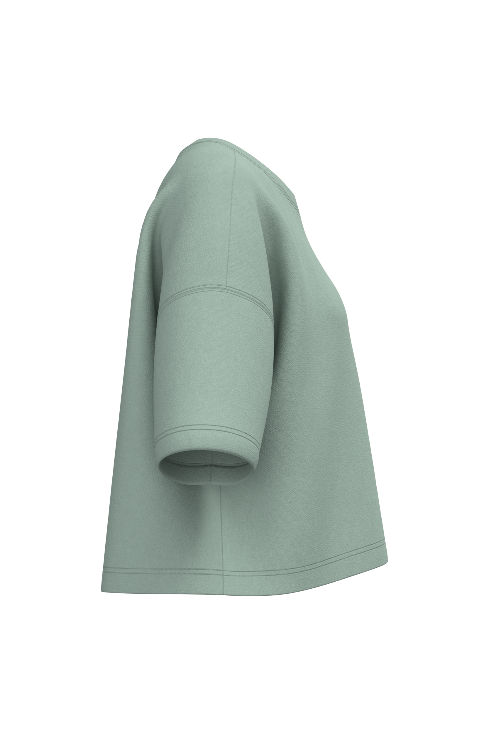 Sweat-shirt crop à manches courtes col rond femme - Image 21