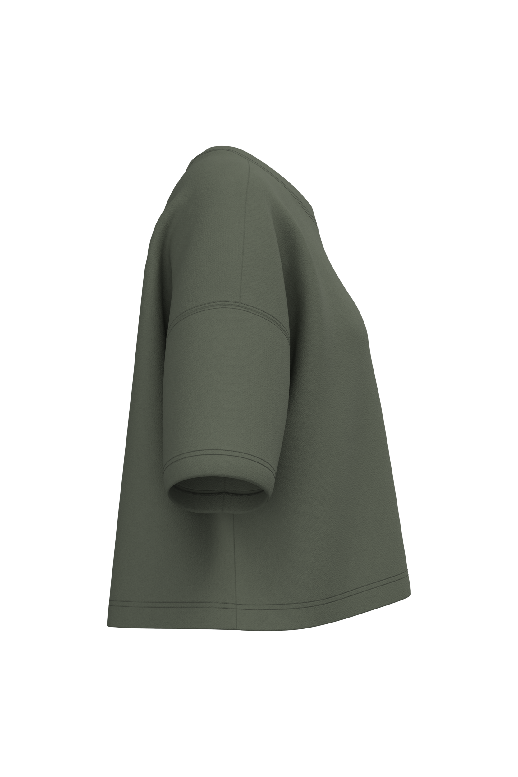 Sweat-shirt crop à manches courtes col rond femme - Image 24