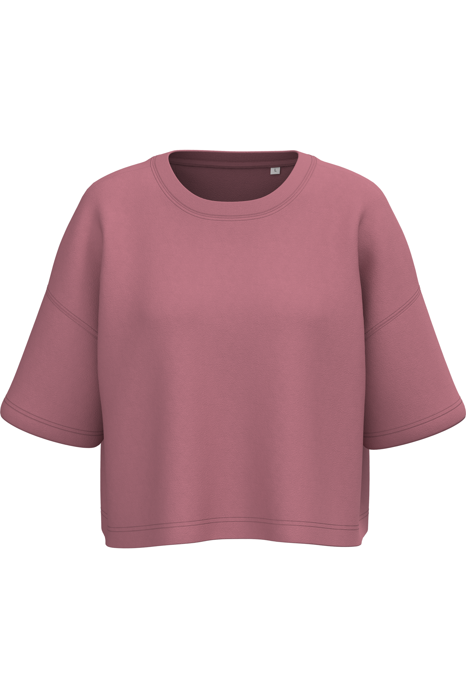 Sweat-shirt crop à manches courtes col rond femme - Image 11