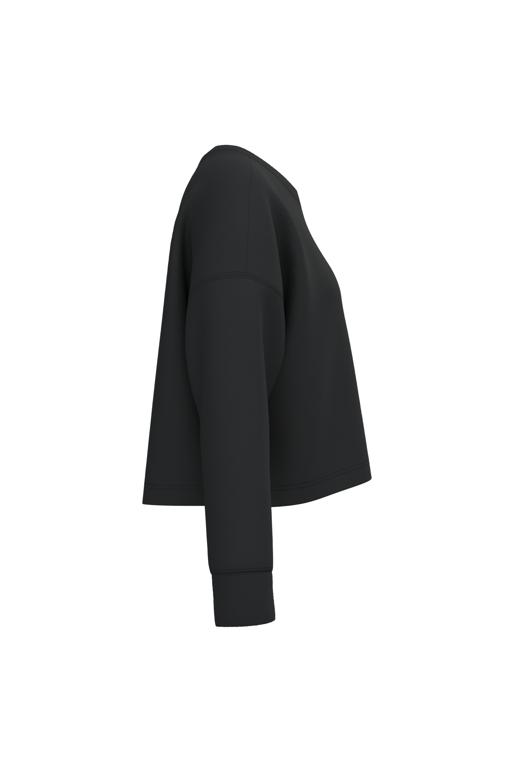 Sweat-shirt crop col rond femme - Image 15