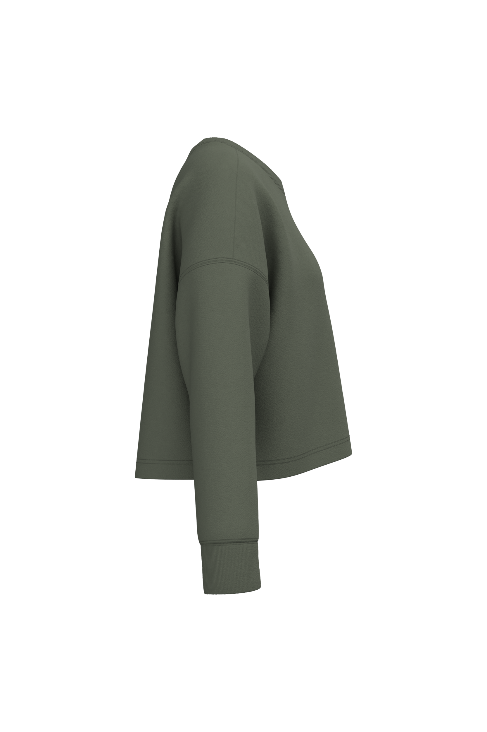 Sweat-shirt crop col rond femme - Image 24